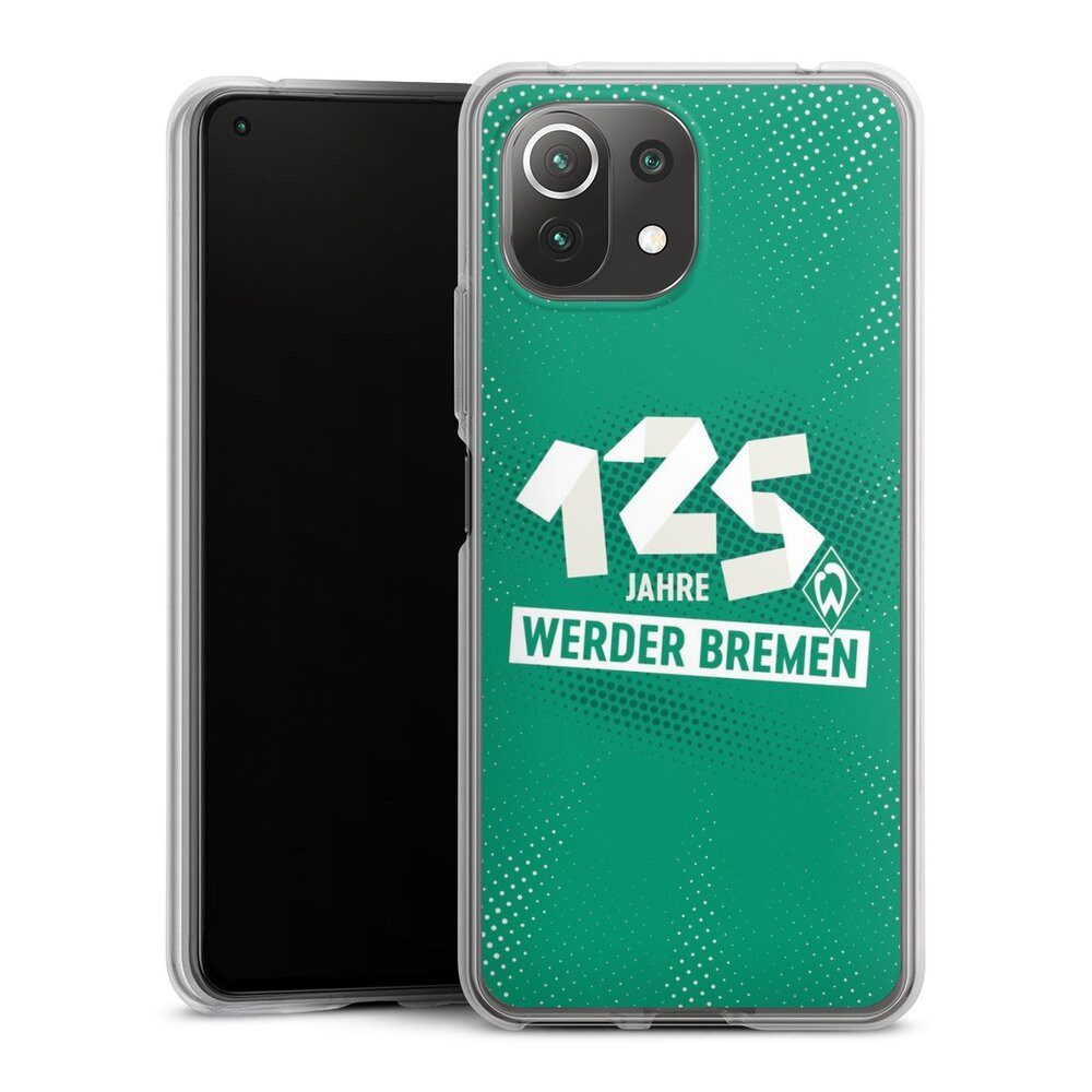 DeinDesign Handyhülle 125 Jahre Werder Bremen Offizielles Lizenzprodukt, Xiaomi Mi 11 Lite Silikon Hülle Bumper Case Handy Schutzhülle