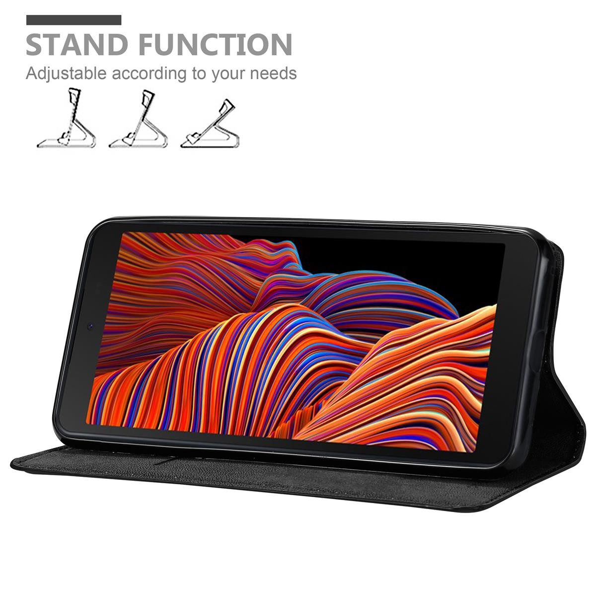 Cadorabo Handyhülle für Samsung Galaxy XCover 5 Hülle Samsung Galaxy XCover 5, Hülle Schutzhülle mit Standfunktion, Magnetverschluss und Kartenfach