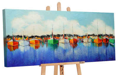 YS-Art Gemälde Liegeplätze am Hafen 054