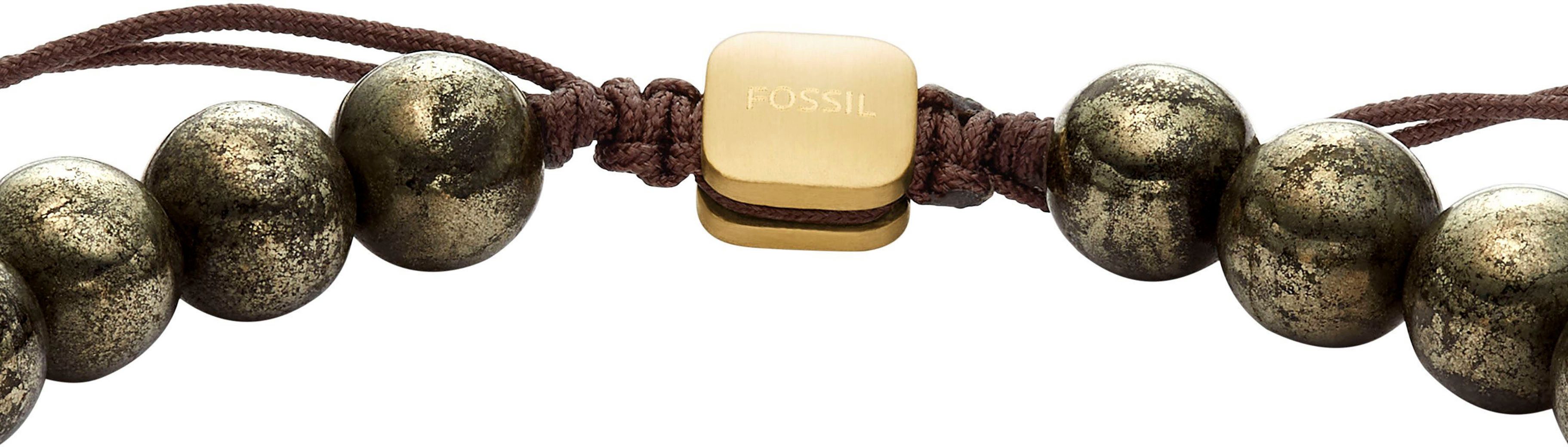 Fossil Armband Schmuck Geschenk Edelstahl Nylon Armschmuck Jewelry, mit Pyrit
