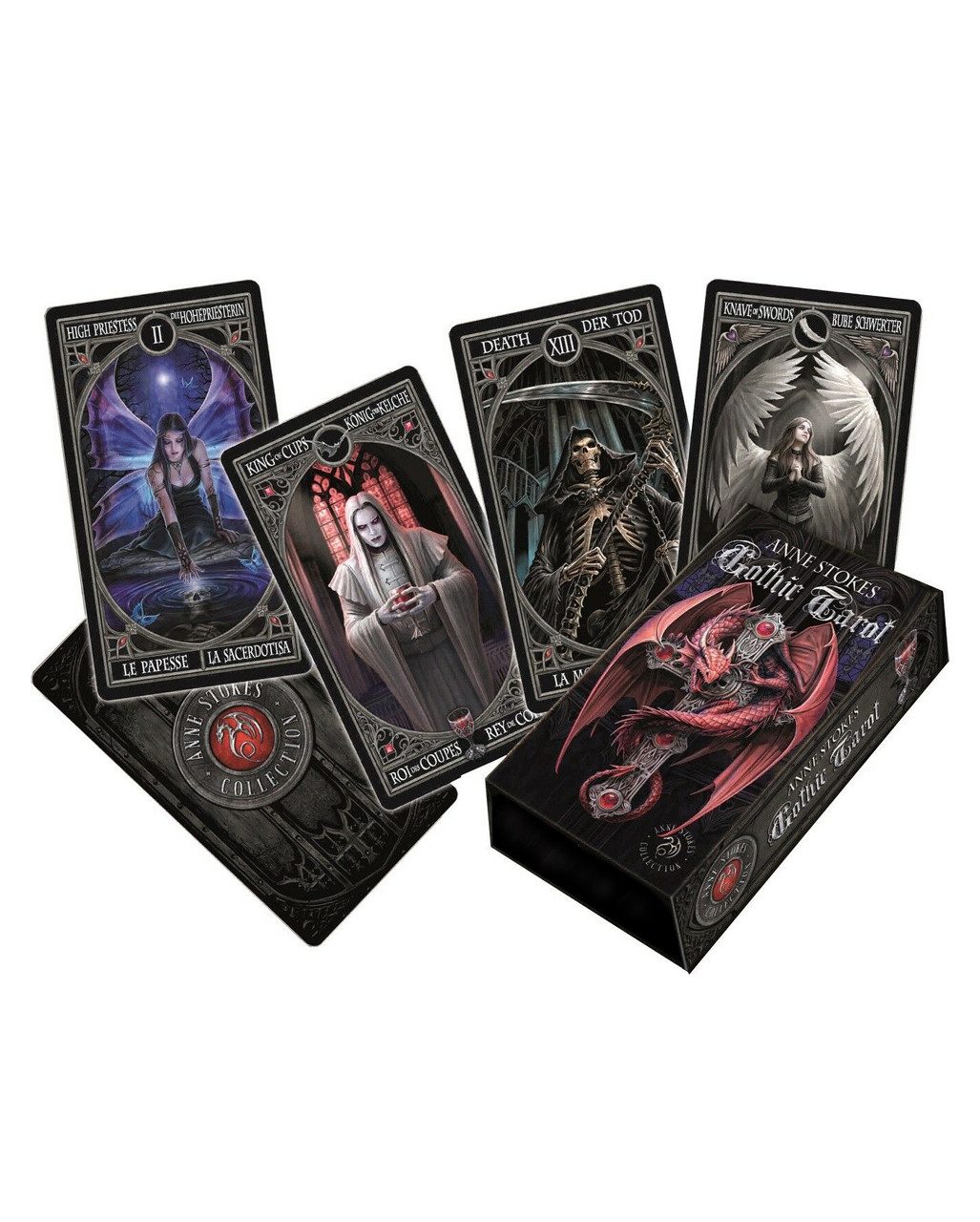 Nemesis Now Dekofigur Anne Stokes Tarot Karten mit Gothic Motiv