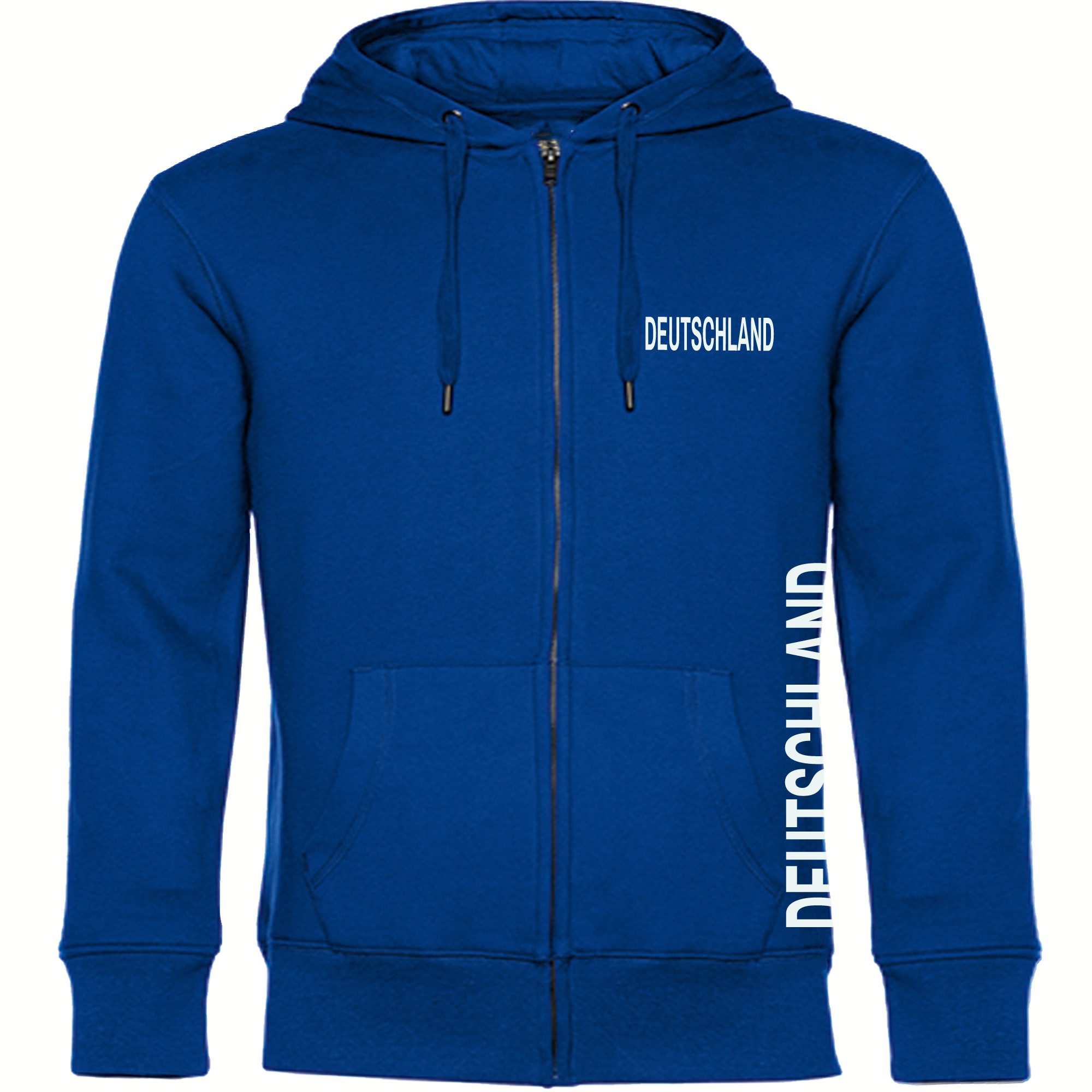 multifanshop Kapuzensweatjacke Deutschland - Brust & Seite - Pullover