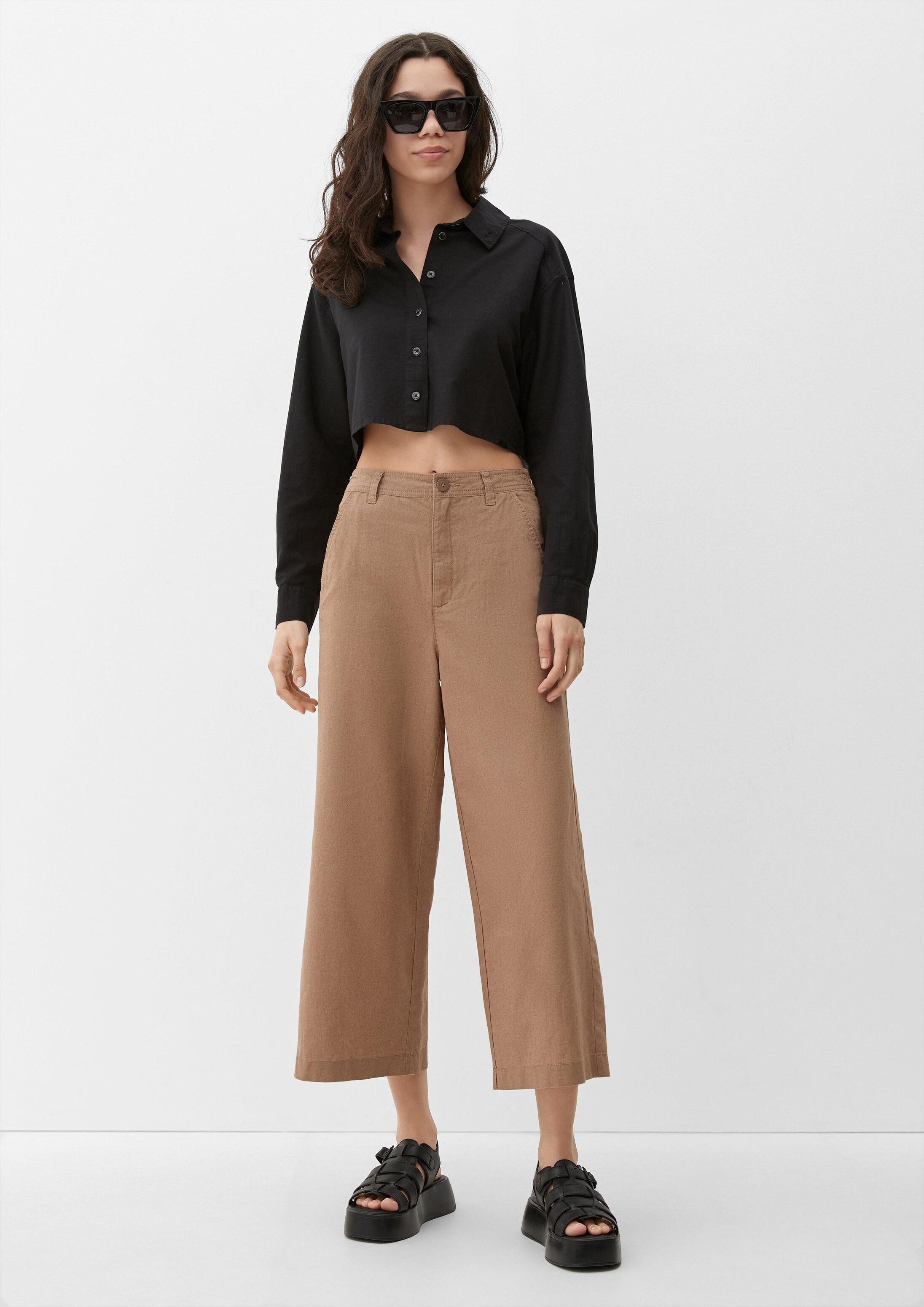 QS Langarmbluse Bluse Bluse im Boxy-Schnitt