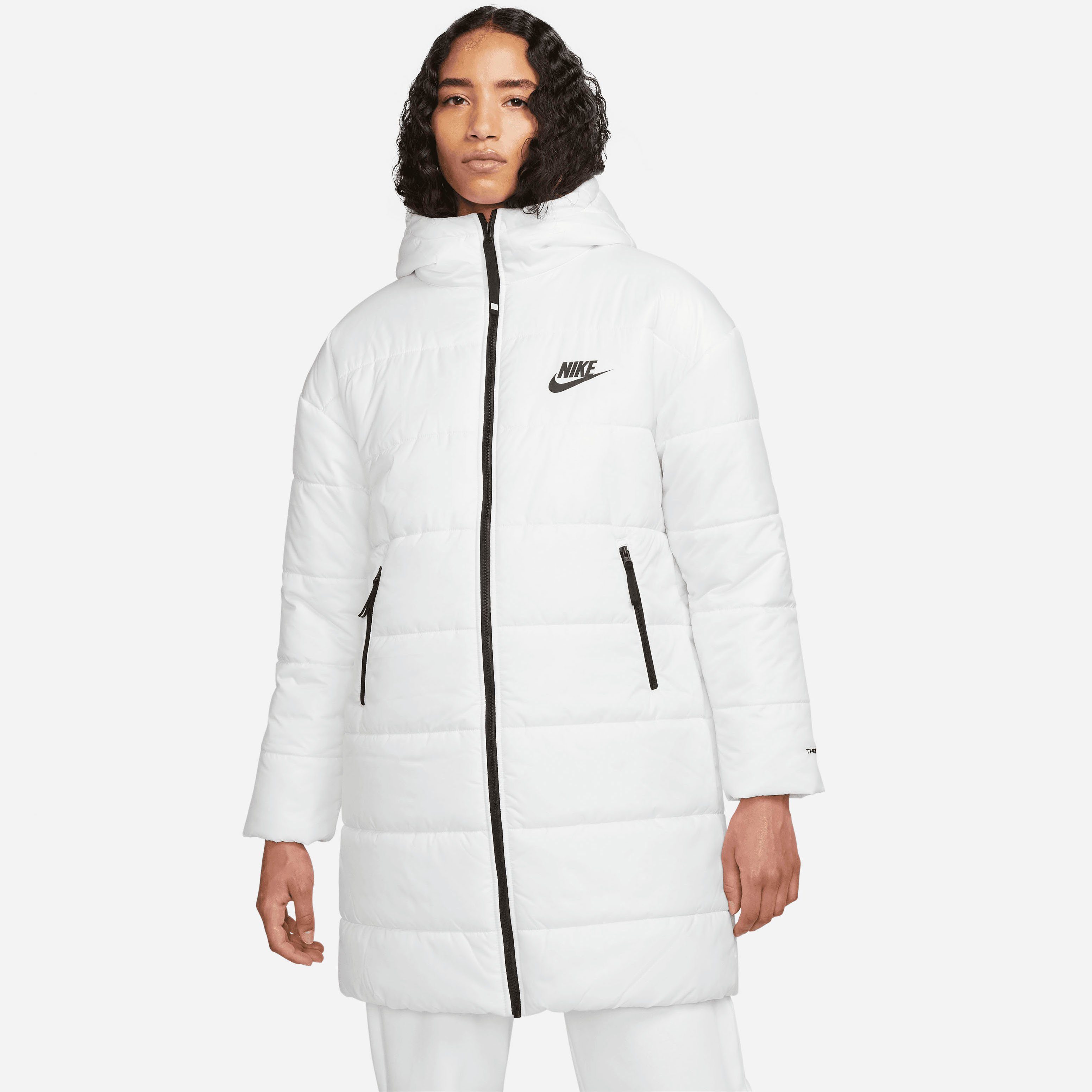 Nike Steppmantel Therma-FIT Parka Women's Hooded WHITE/BLACK/BLACK SUMMIT Repel Sportswear