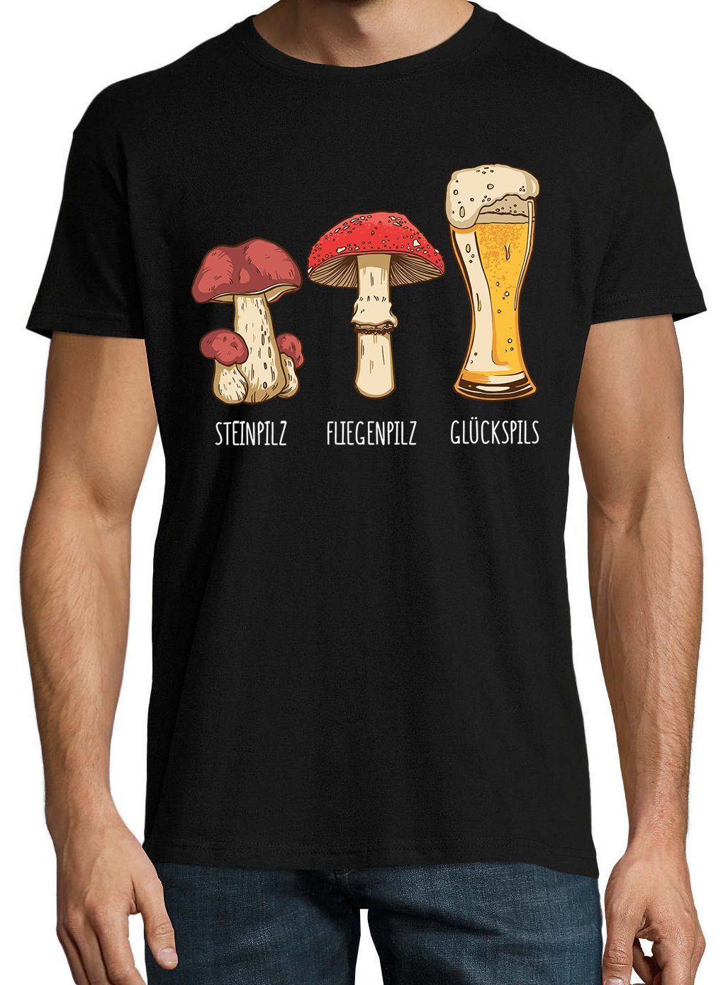 Youth Designz Print-Shirt Herren T-Shirt Glückspils mit lustigem Logo Aufdr günstig online kaufen