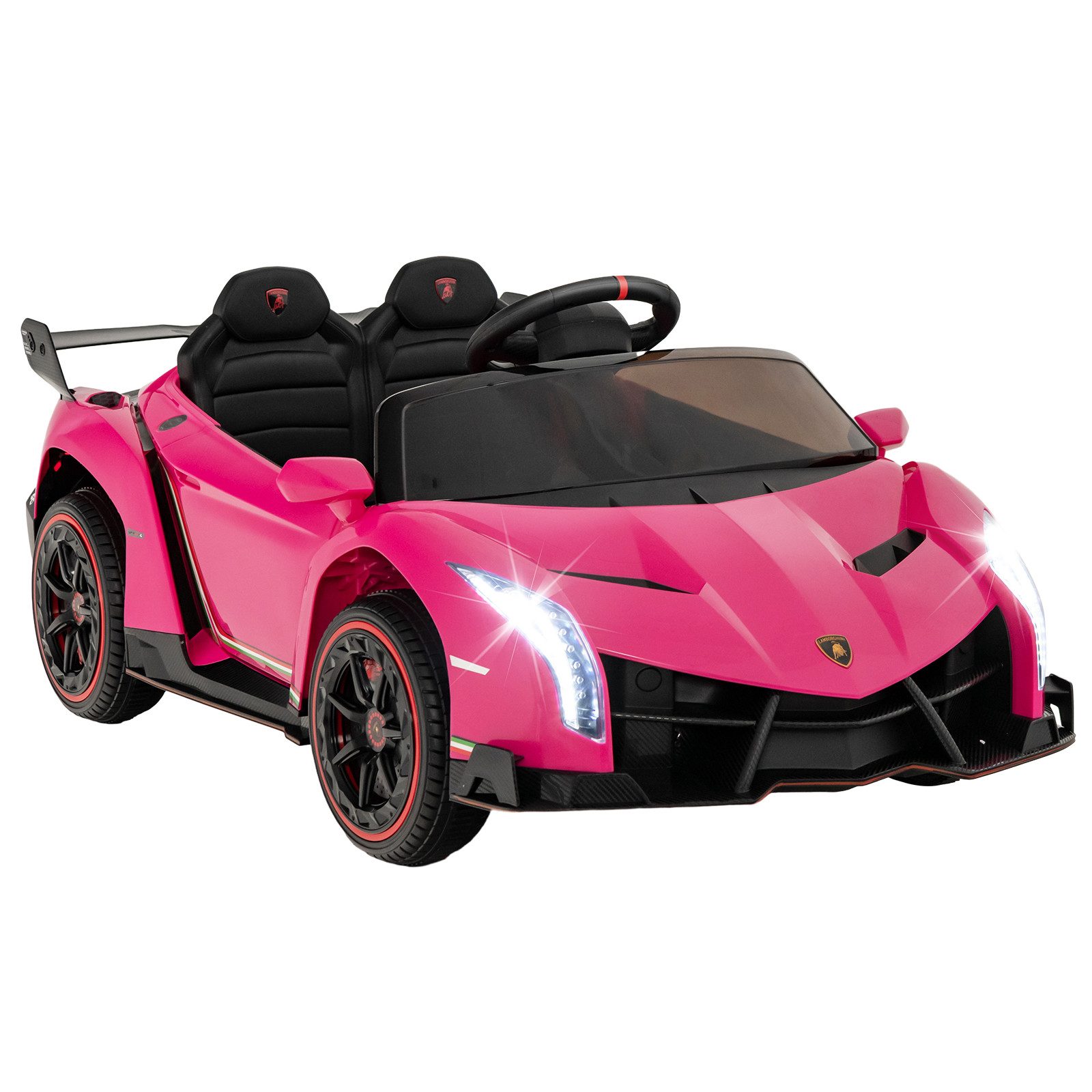 COSTWAY Elektro-Kinderauto, Lamborghini Kinder Elektroauto mit Hupe, Musik