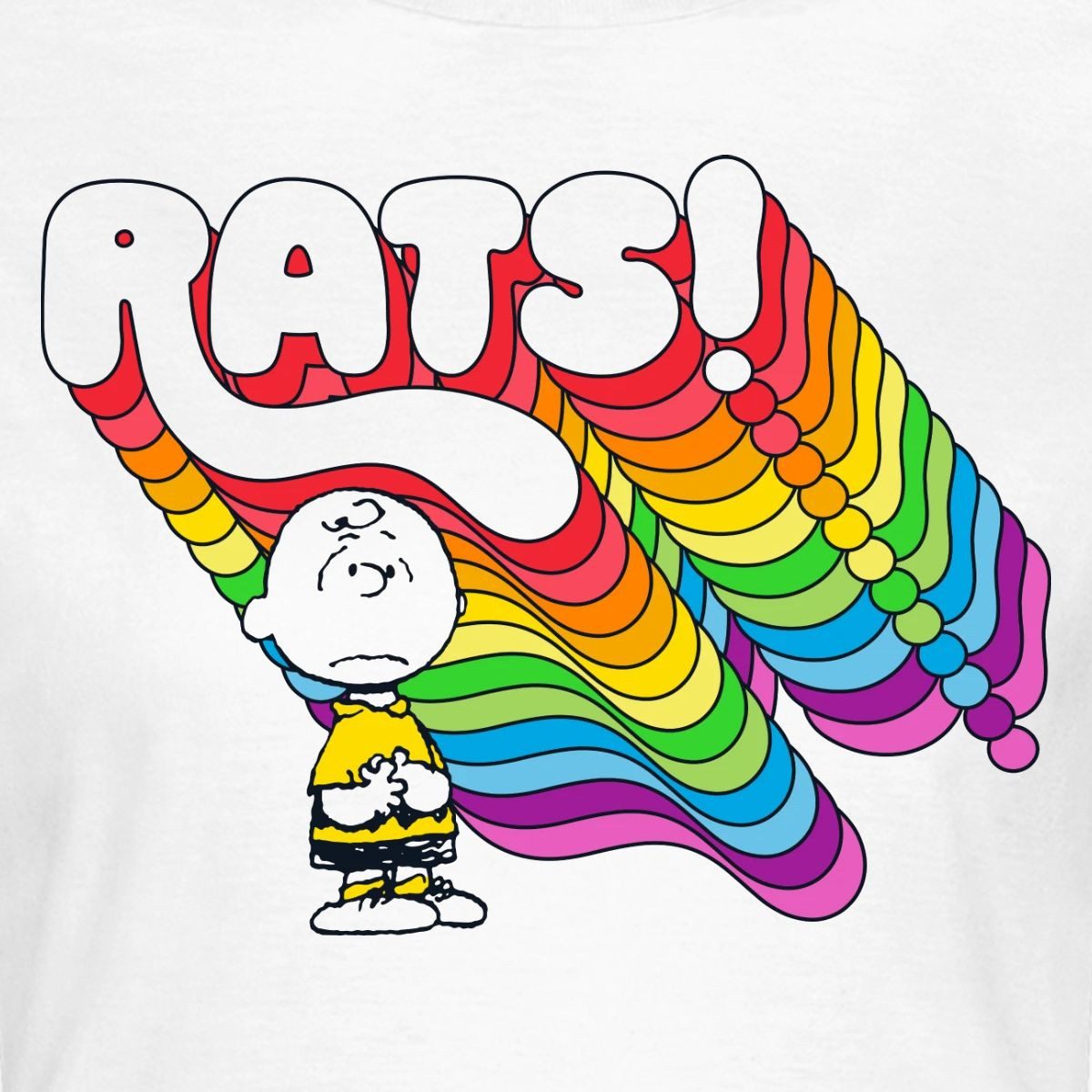 Spreadshirt T-Shirt Peanuts Charlie Brown Rats Mist Dumm Gelaufen Frauen T-Shirt (1-tlg) Slim Fit, fällt klein aus