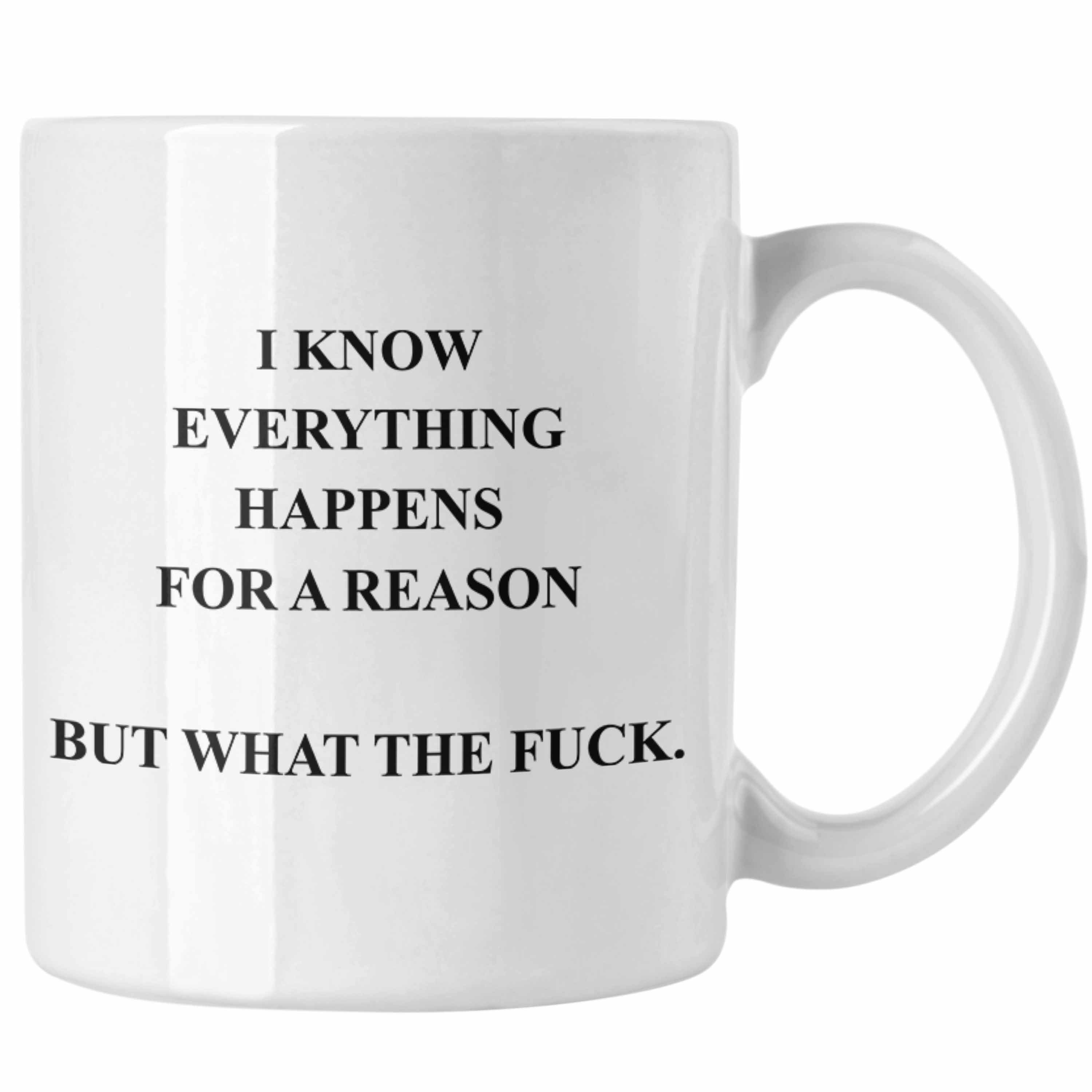 Trendation Tasse Trendation - Lustige Tasse mit Spruch für Frauen Männer Arbeit Büro Lustig Tassen Becher mit Sprüchen Kollegin Geschenk Sarkasmus WTF Weiss