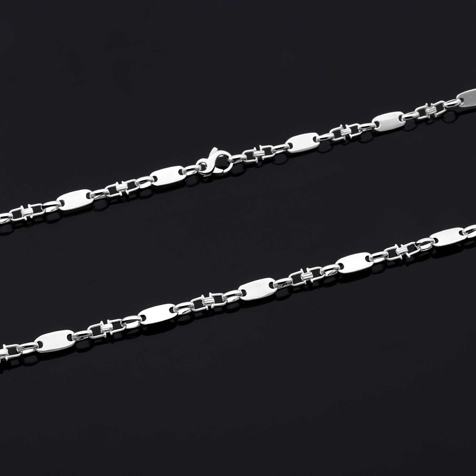 Tony Fein Silberkette Plattenkette 6mm Massiv 925 Sterling Silber, Made in günstig online kaufen