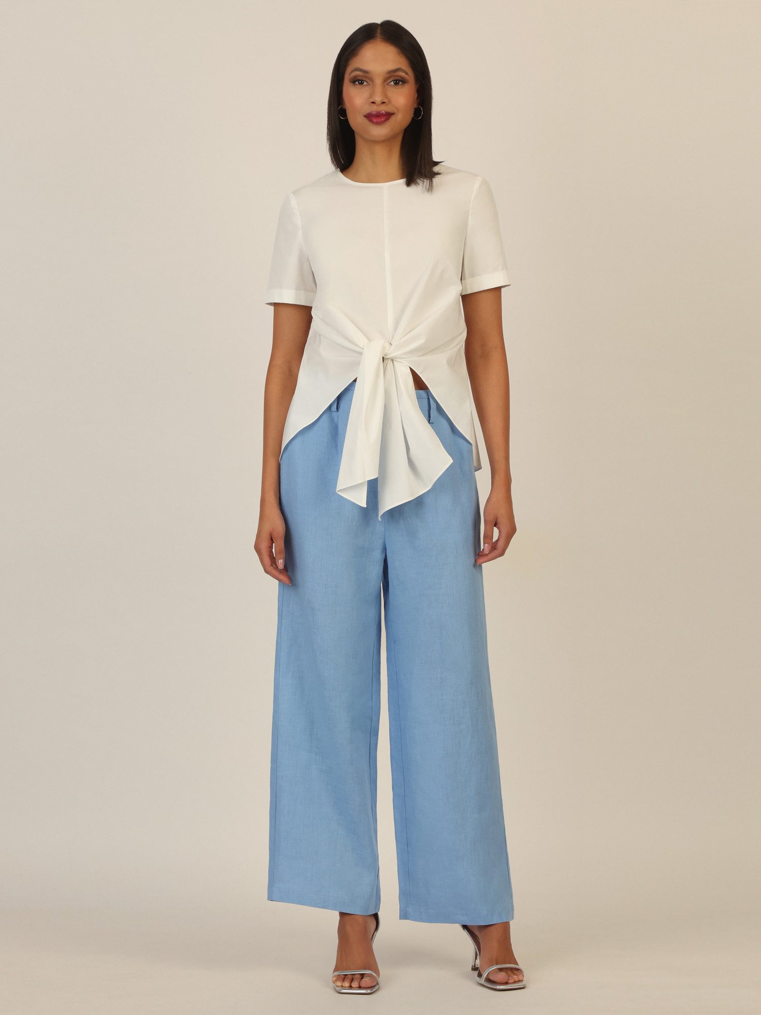 mint & mia Stoffhose mit Bindegürtel