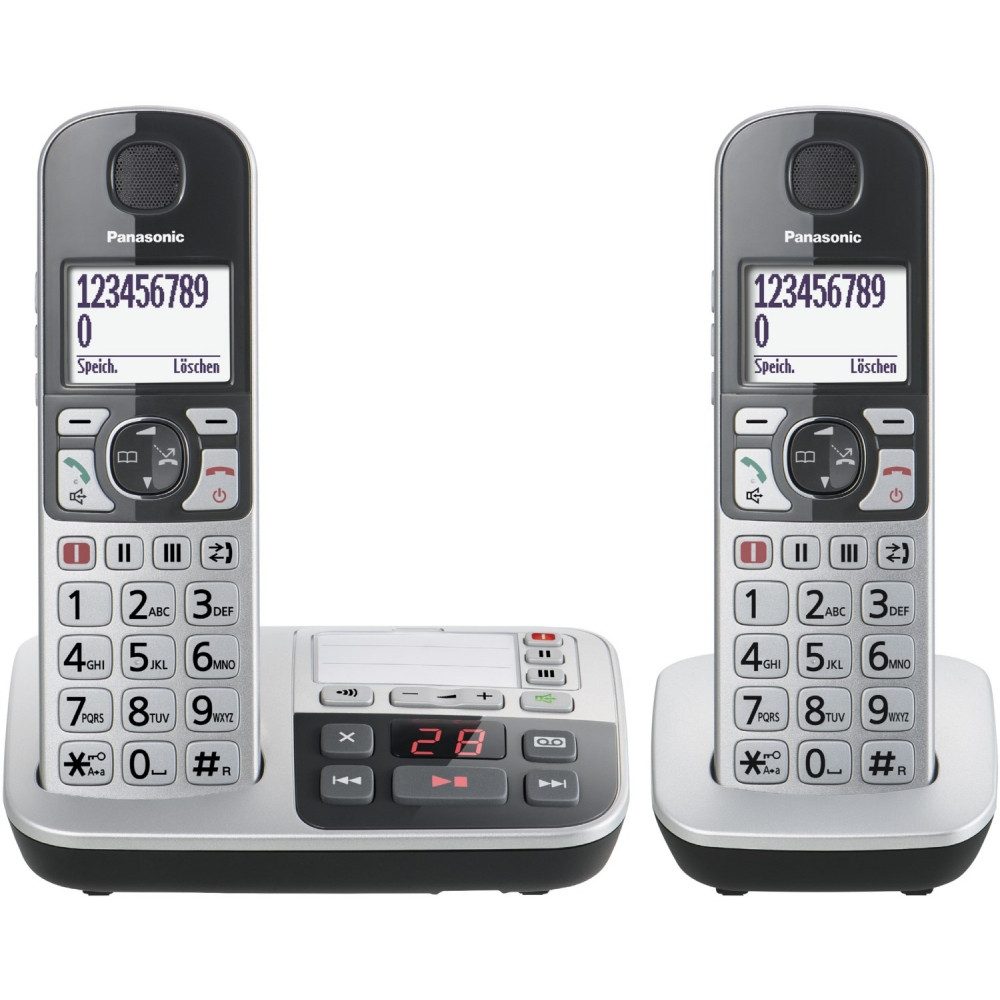 Panasonic Panasonic KX-TGE522GS Schnurlostelefon mit AB. Schnurloses Mobilteil (Mobilteile: 2)