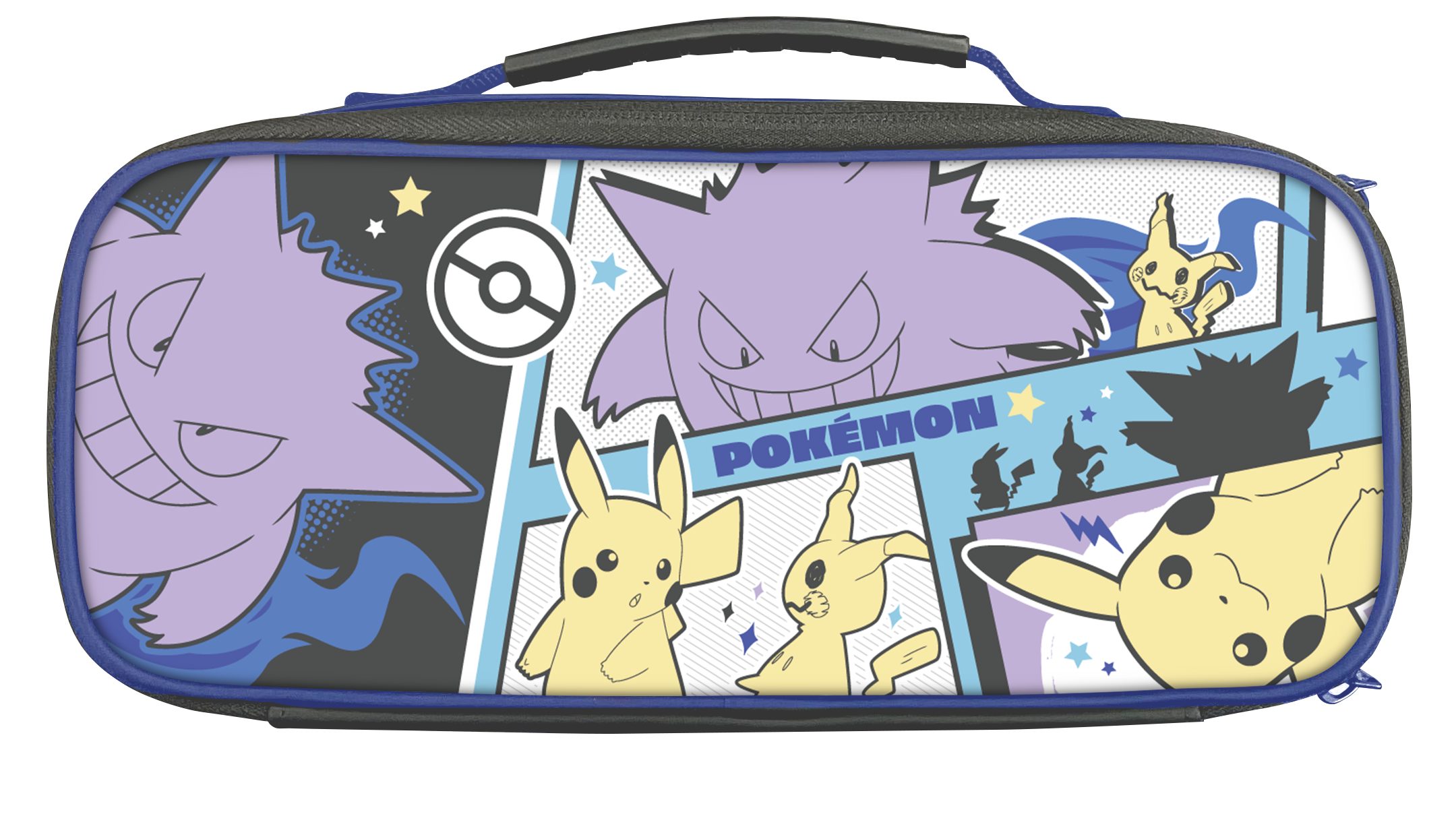 Hori Spielekonsolen-Tasche Switch Tasche Cargo Pouch Compact - Pikachu, Gengar & Mimigma