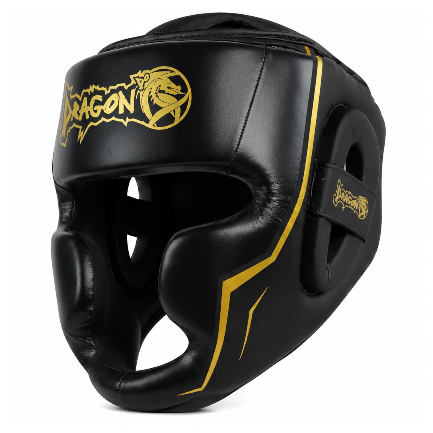 DragonDo Kopfschutz Boxhelm Legacy Schwarz Black für Kickboxen, Kampfsport MMA Training