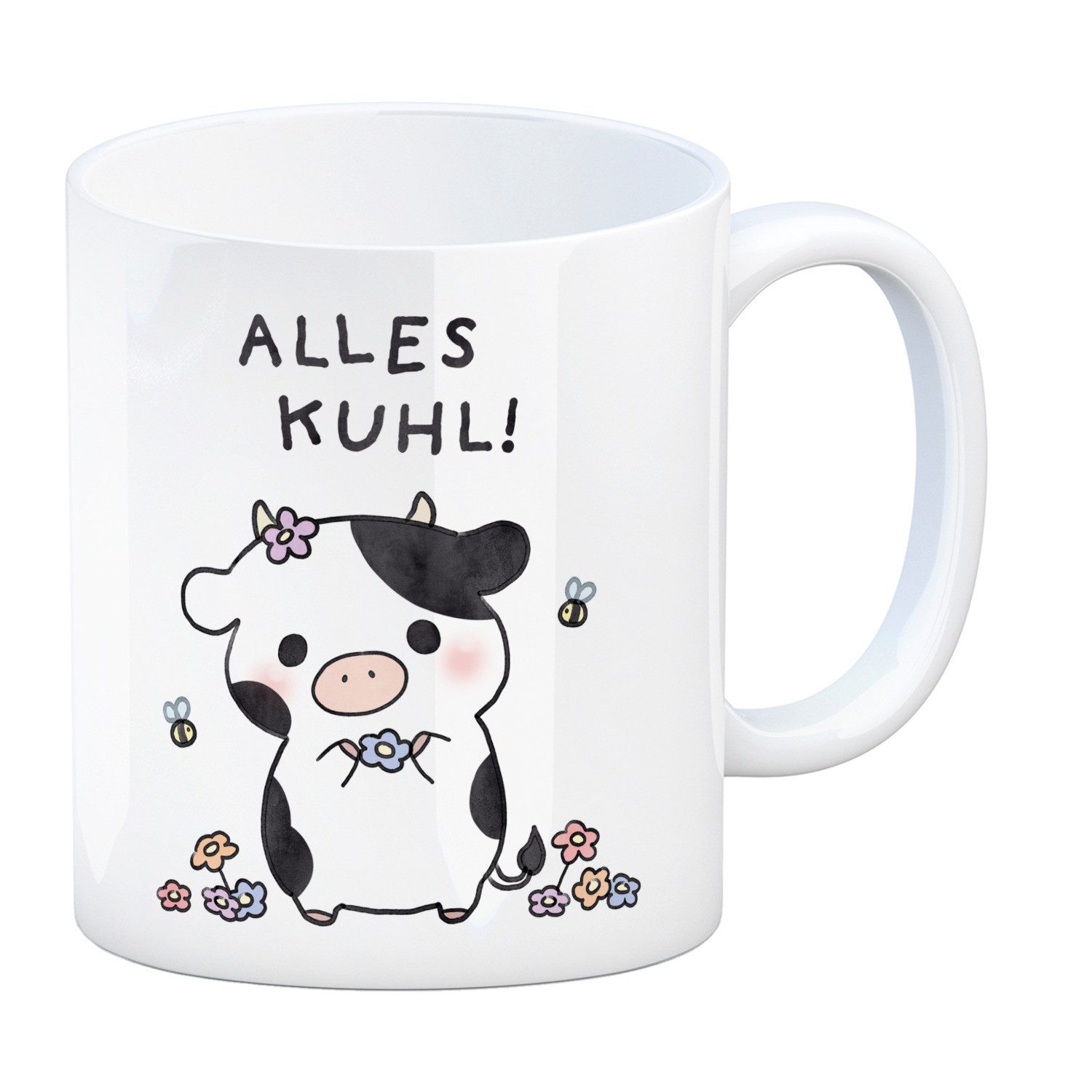 Tasse Kuh Kaffeebecher mit Spruch Alles Kuhl
