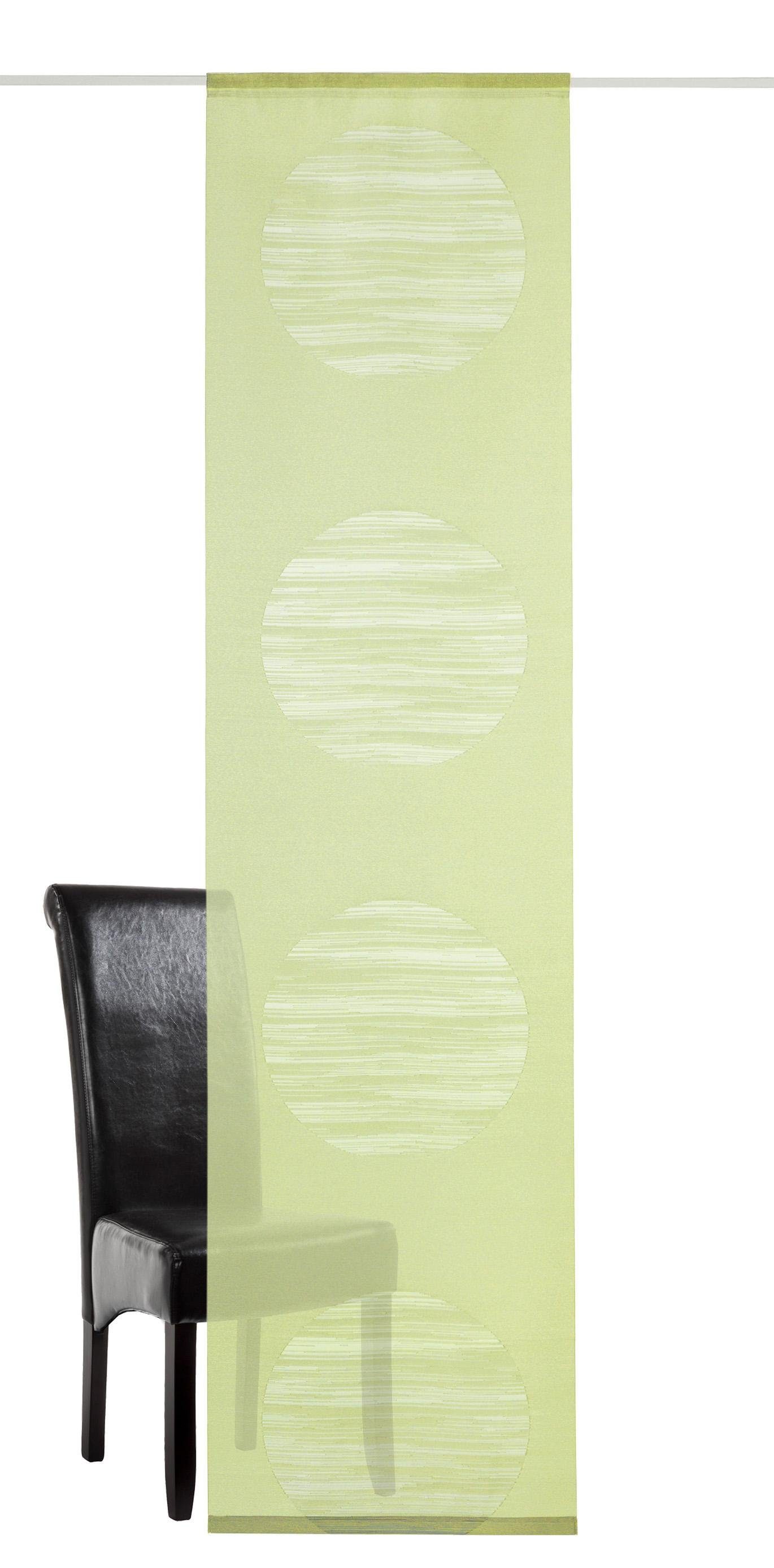 Schiebegardine Padova, Neutex for you!, Klettband (1 St), halbtransparent, Scherli, inkl. Befestigungszubehör, Breite: 57 cm grün