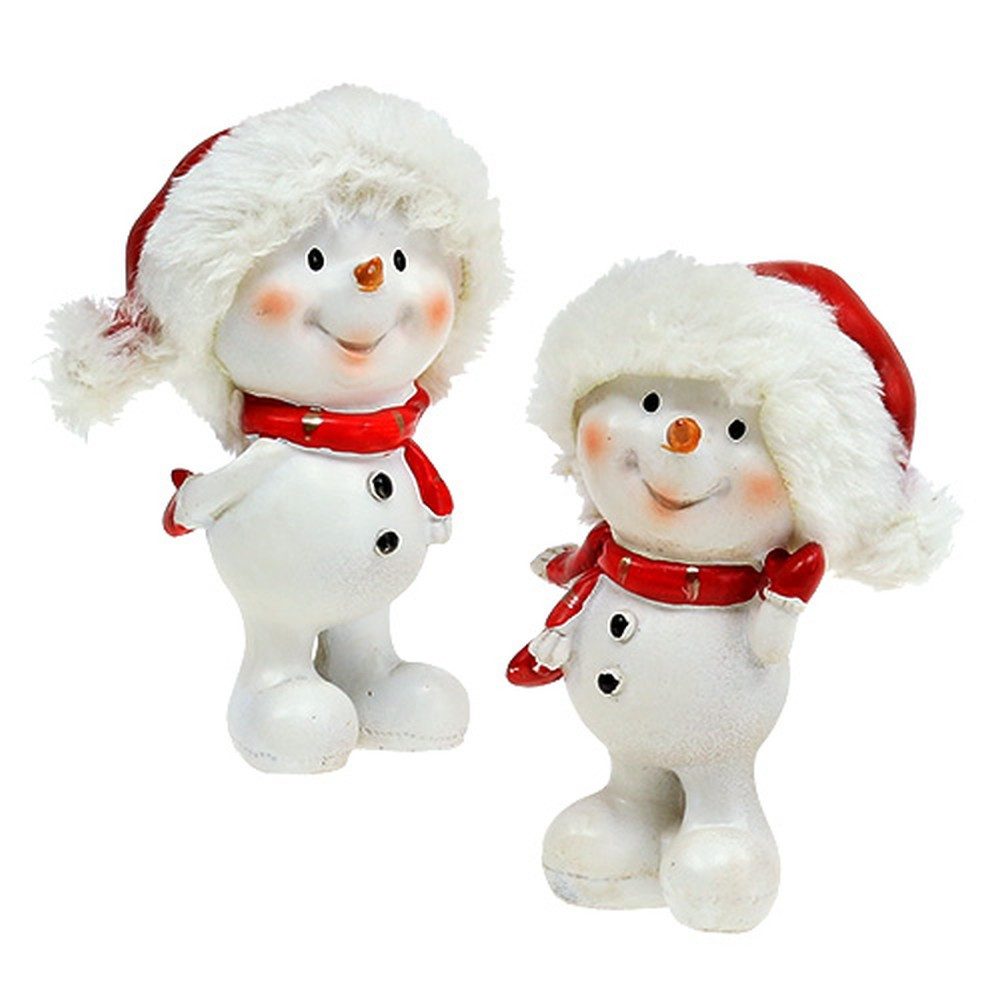Viana Weihnachtsmann Schneemann Figur stehend winterliche Weihnachtsdeko 11,5cm, 4 Stück