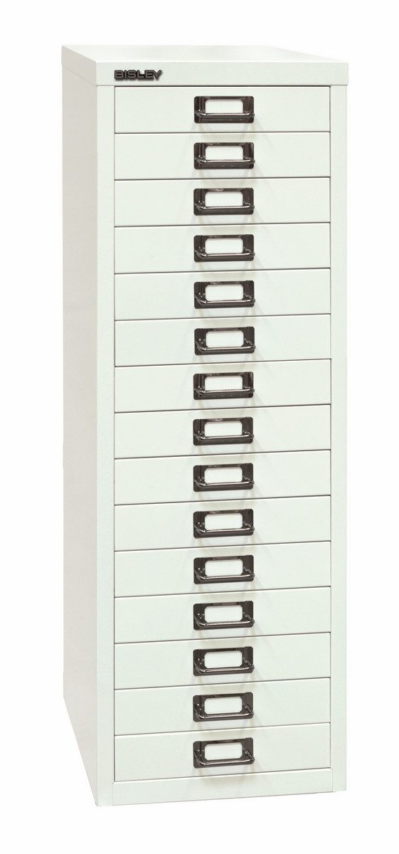 Bisley Aktenschrank MultiDrawer Schubladenschrank in Verkehrsweiß - Maße: H 86 x B 28 x T 38 cm