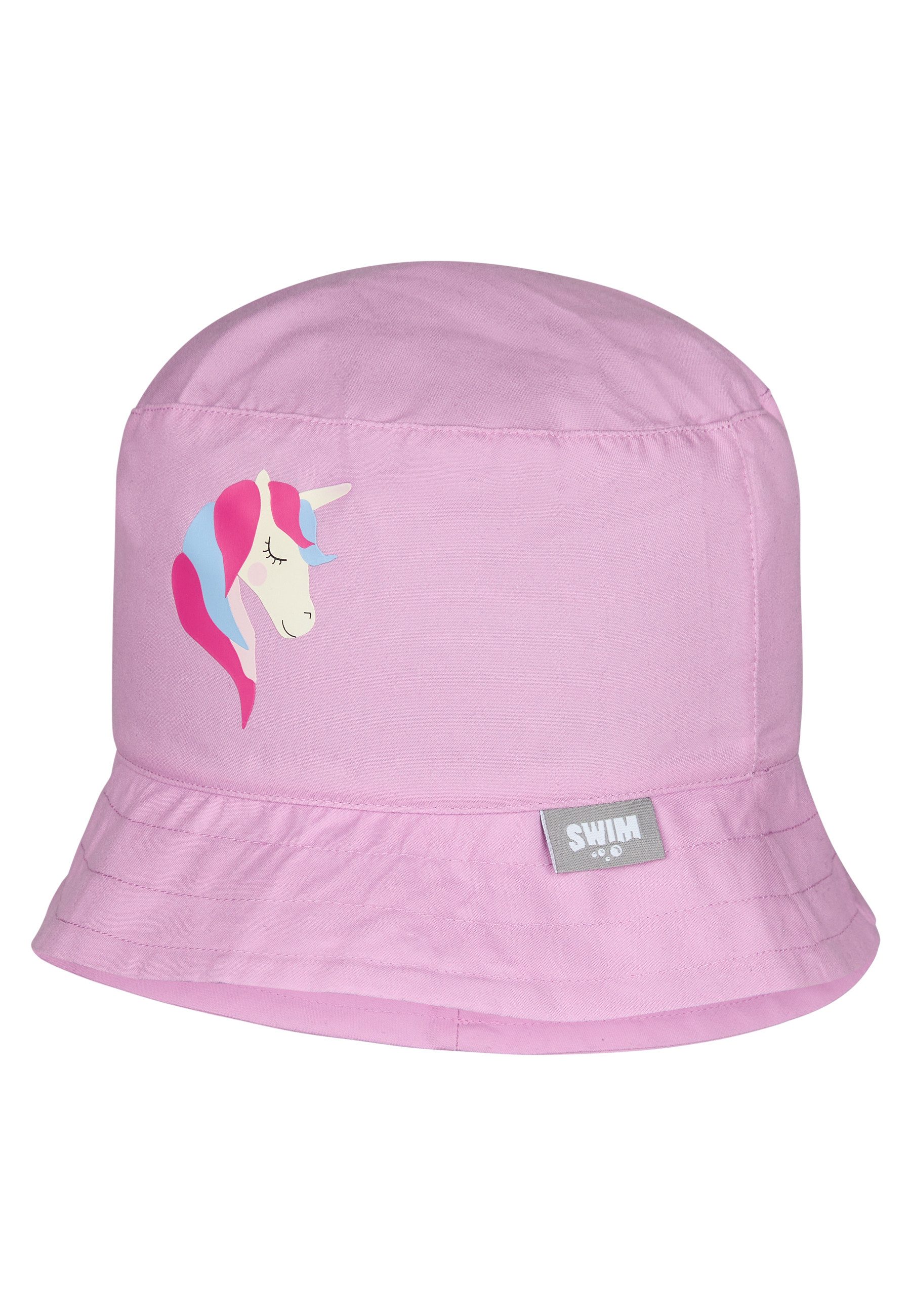 Sterntaler® Sonnenhut UV-Schutz 50+ Bade Fischerhut Einhorn (1-St) Fischerhut aus Bademodenstoff mit Einhorn-Druck