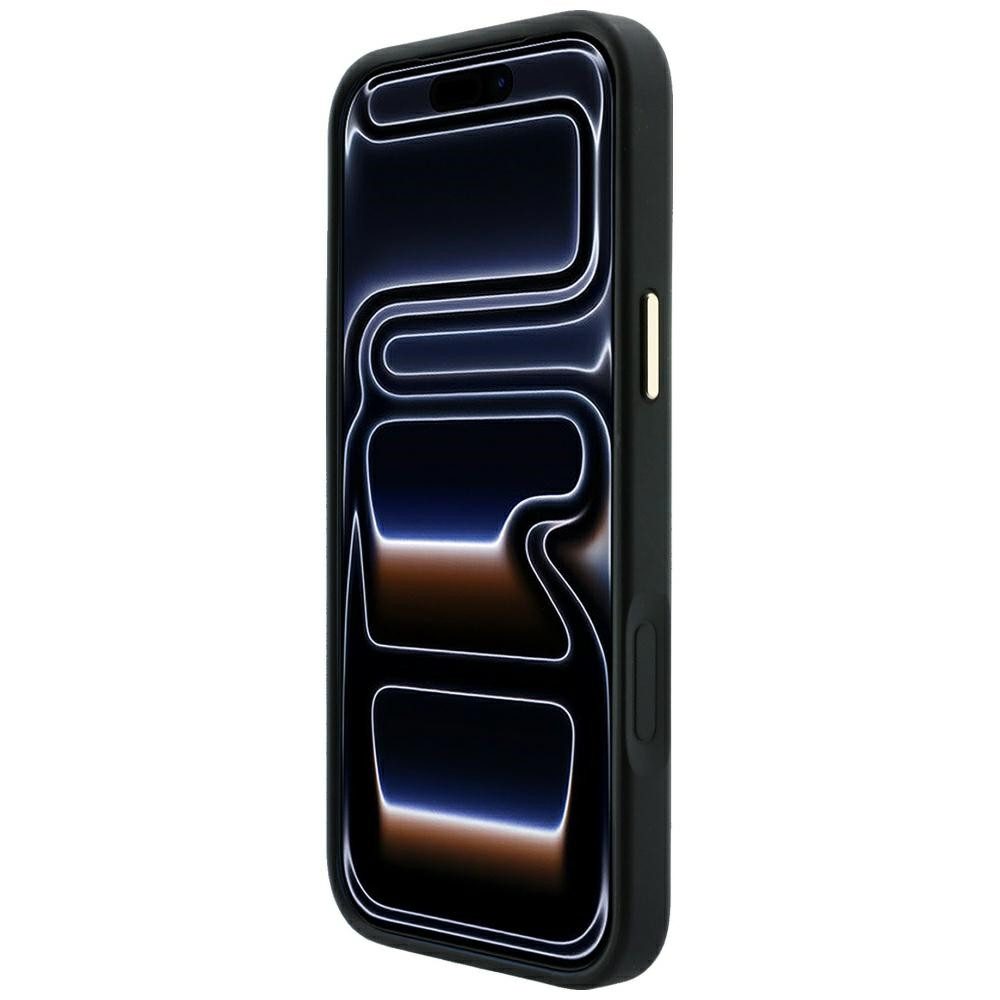 Guess Smartphone-Hülle Embossed 4G Classic kompatibel mit iPhone 18 Pro, 17 Pro Schwarz 6,3 Zoll, Integrierter Magnetring für kabelloses Laden – Bild 5 von 5