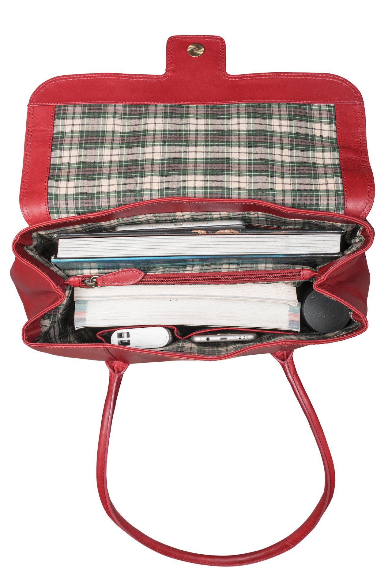 Benthill Henkeltasche Damen Echt Leder Handtasche Umhängetasche Vintage Bag Shopper, Reißverschlussfach