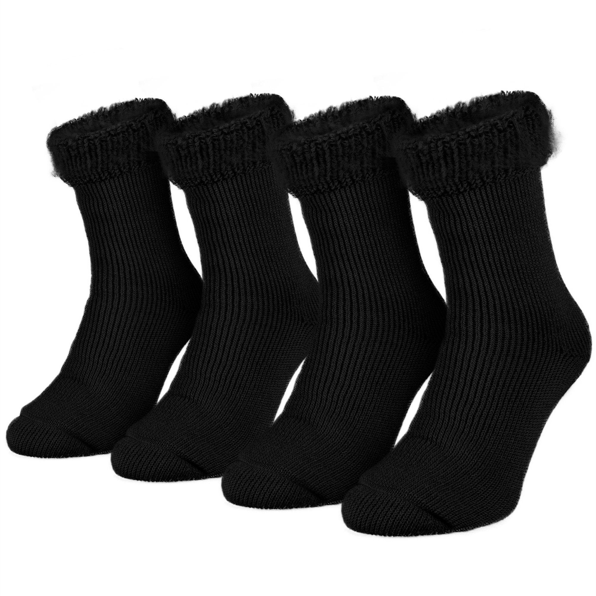 Black Snake Thermosocken Flauschige Herren OneSize Kuschelsocken (2-Paar)