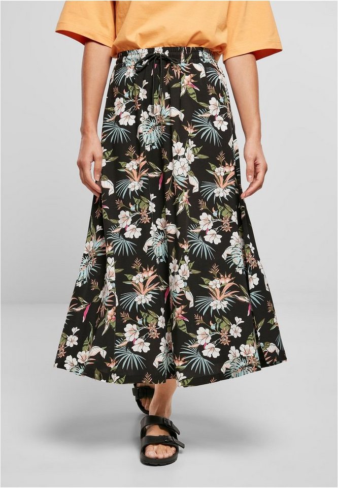 URBAN CLASSICS Jerseyrock Damen Ladies Viscose Midi Skirt (1-tlg), Für ein  perfektes Gefühl von Komfort und Stil