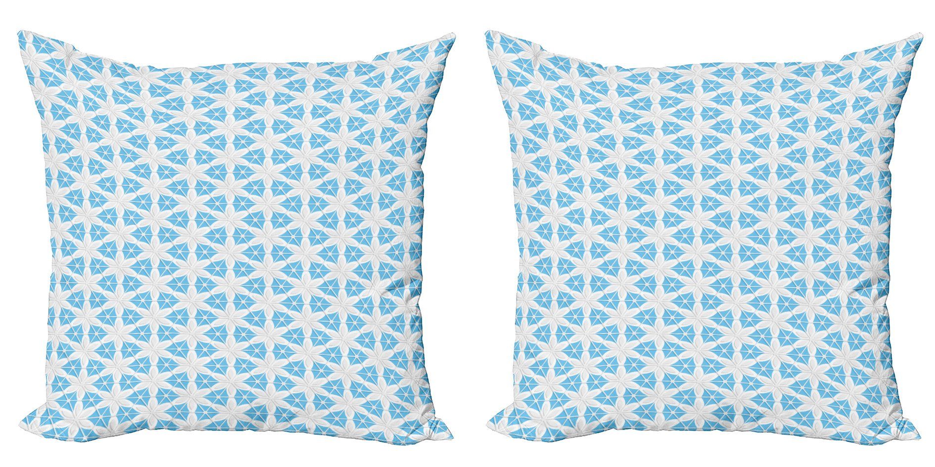 Doppelseitiger Hexagons Kissenbezüge Digitaldruck, Tile Blumen Polygonen Abakuhaus und Accent Stück), (2 Modern
