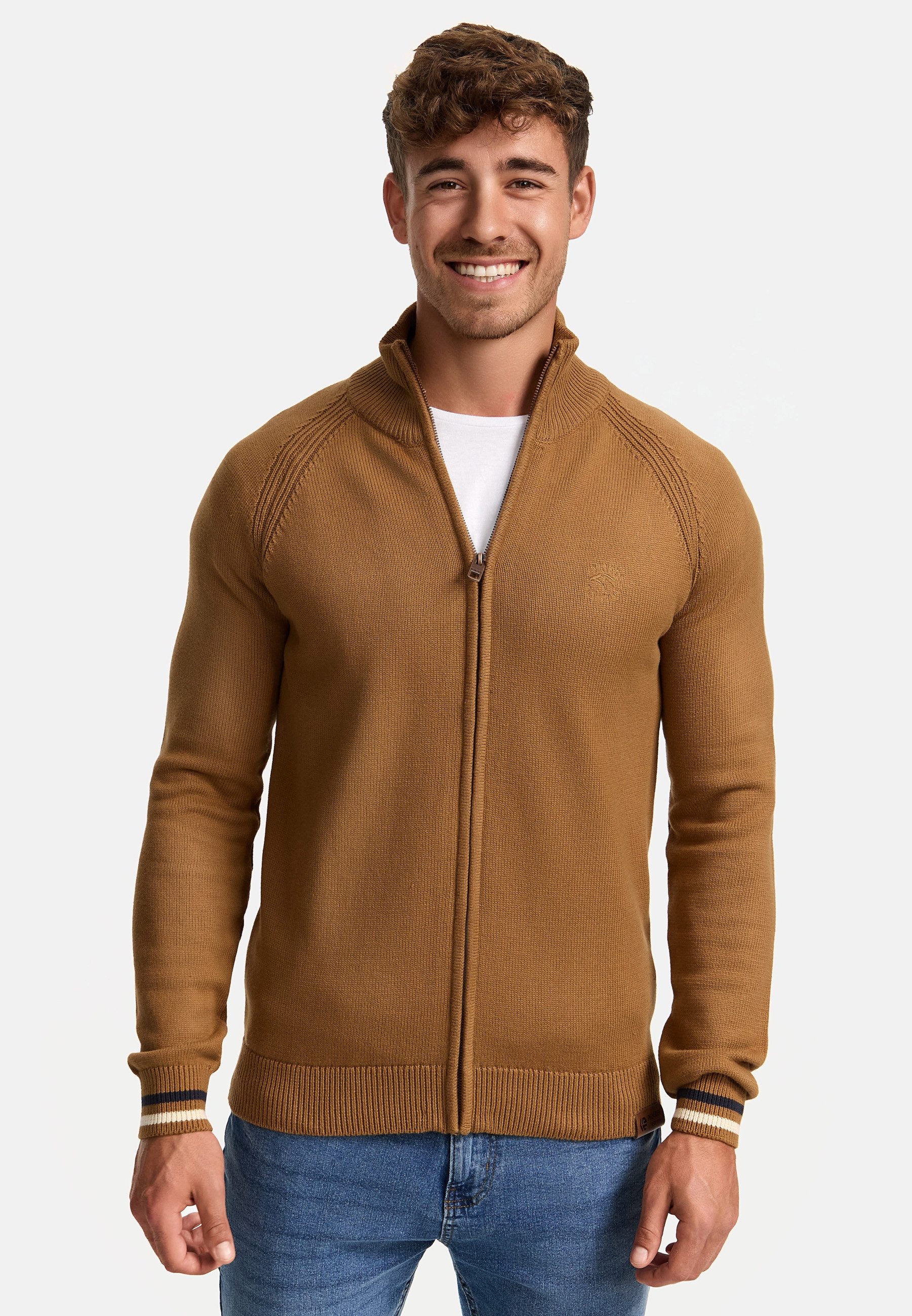 Indicode Strickjacke Herren INArutemia Herrenstrickjacke