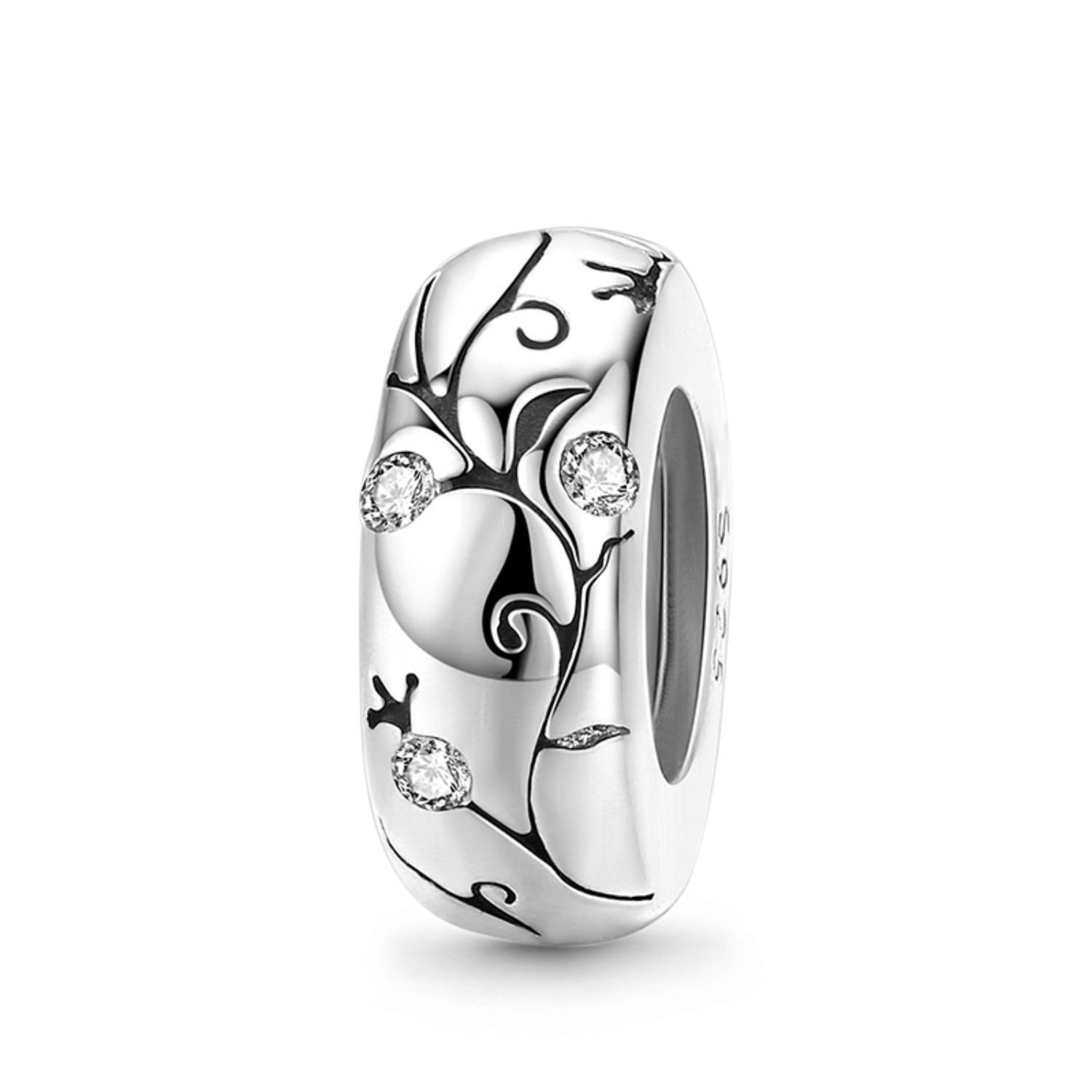 Gnoce Bead Gnoce Charm Stopper Ornament FVC182 Silber