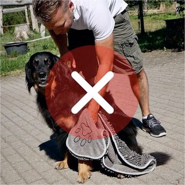 fens Hundehandtuch Two Cut Plush, XL Profi Tuch, trocknet und reinigt angenehm weich, Plush, auch als Hundedecke und Autositzunterlage geeignet