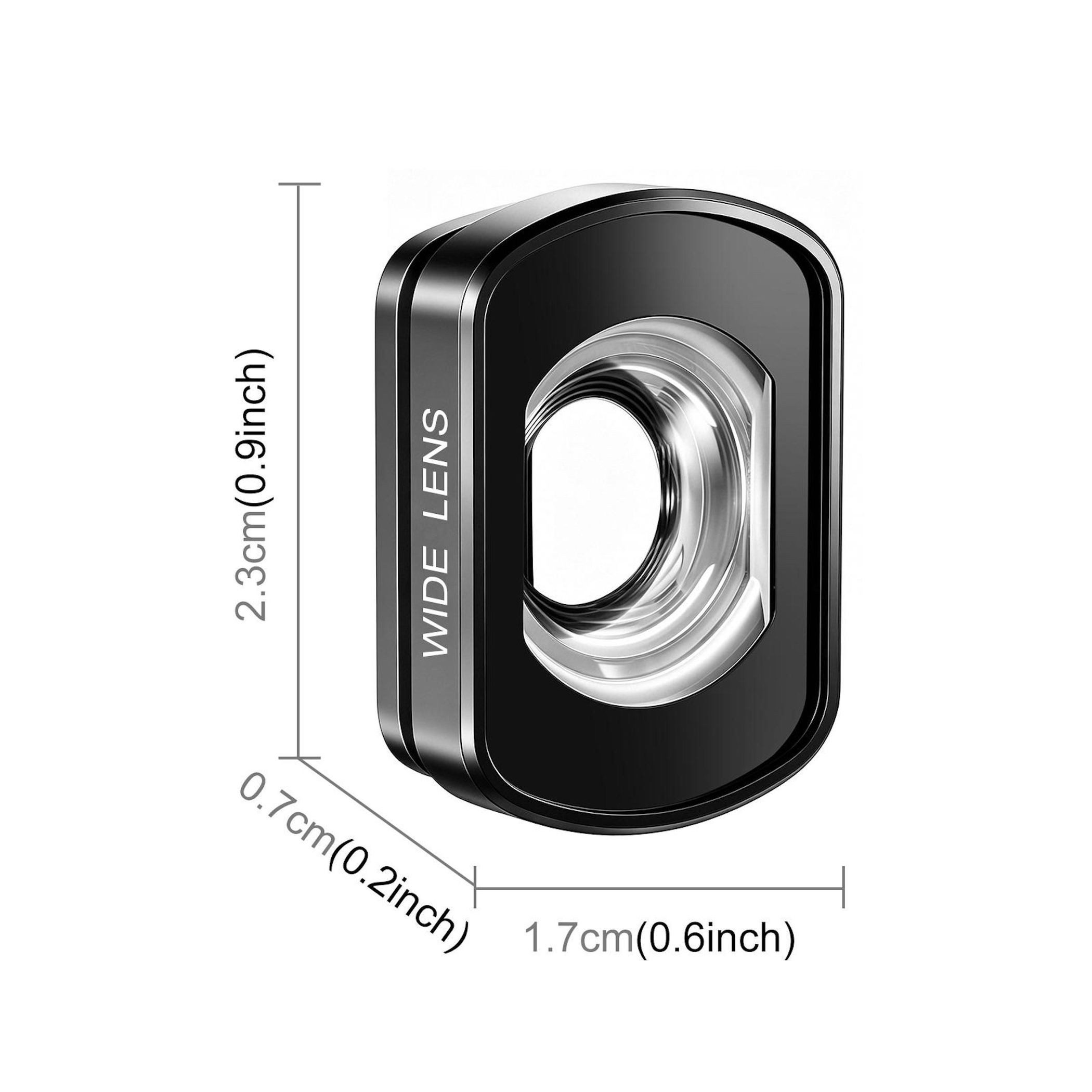 Wigento 112 Grad Weitwinkel Linse für DJI Osmo Pocket 4 / 3 Zubehör Schwarz Zubehör Drohne (Kompakt, Leicht, Magnetisch, Passgenau, Mit 112 Grad Sichtfeld) – Bild 2 von 5
