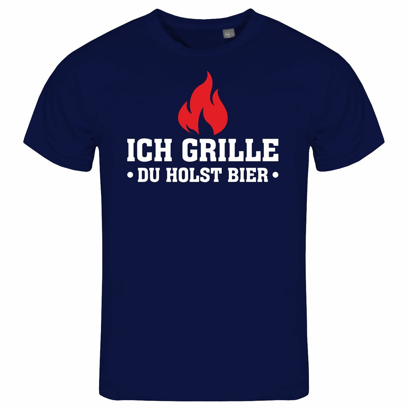 Print-Shirt Herren T-Shirt Ich grille du holst Bier