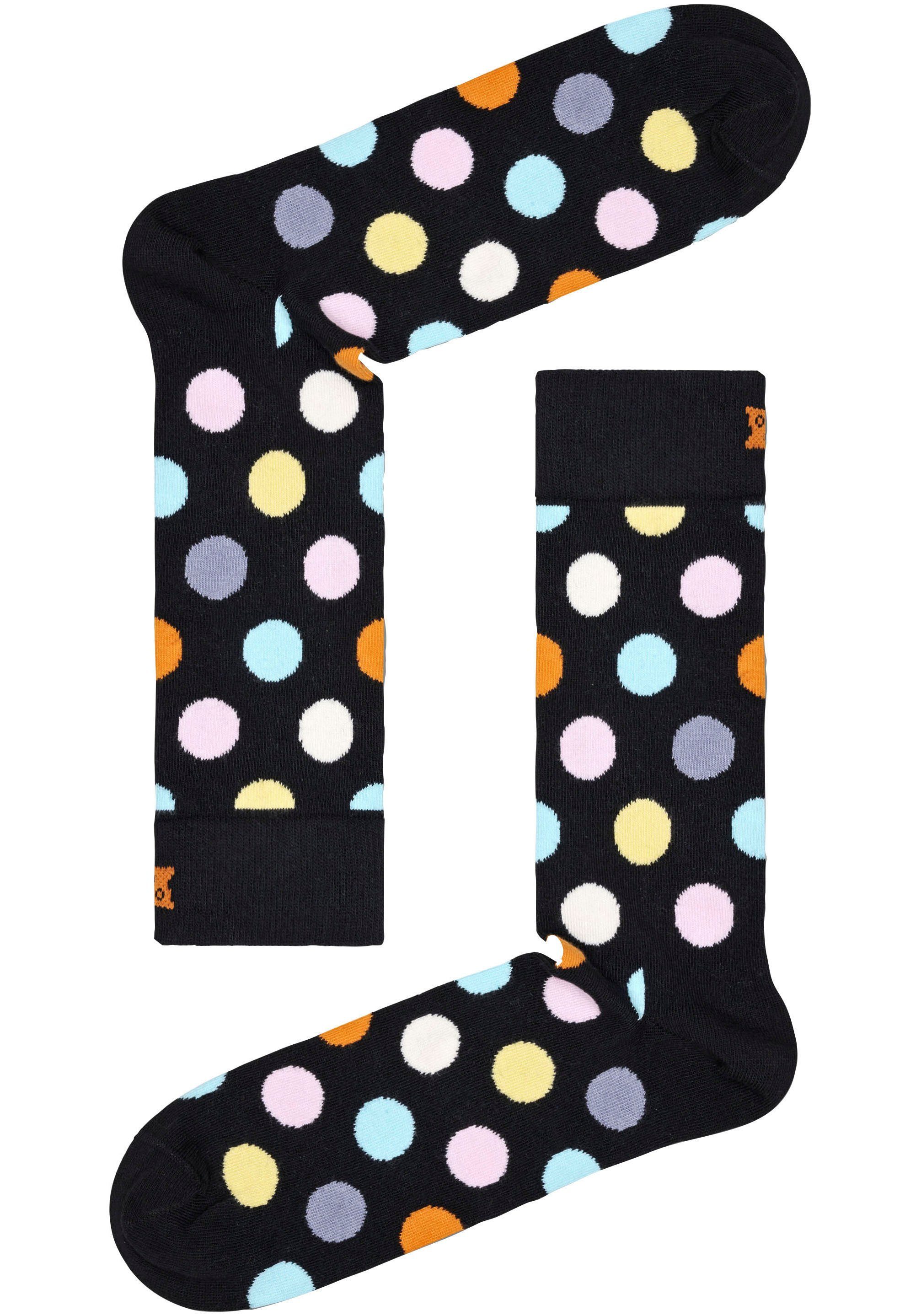 Punkten Happy allover Big multi_coloured (Packung, mit 2-Paar) Dot Socken Classic Socks Socks