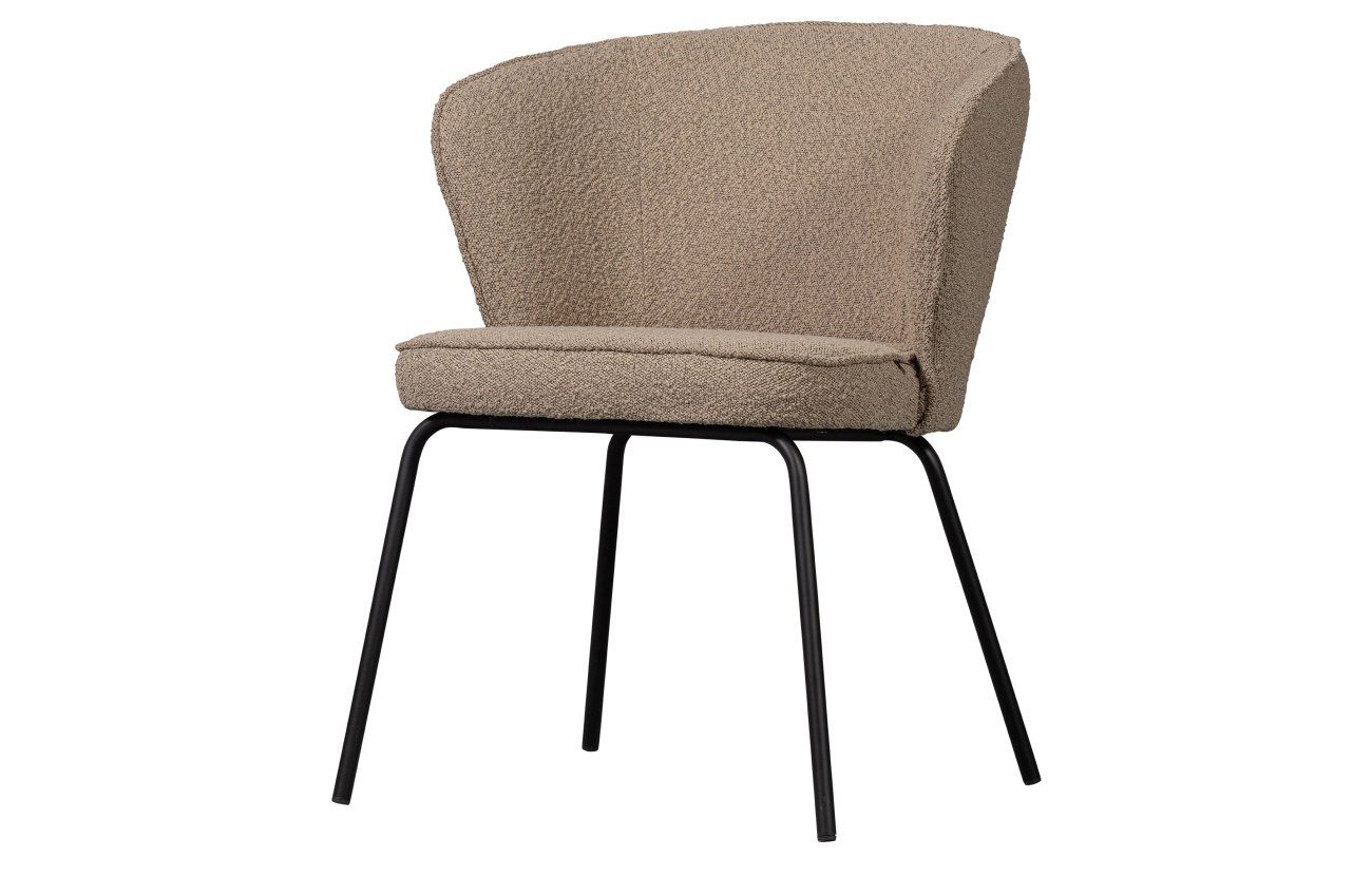 WOOOD Stuhl Admit aus Boucléstoff, Beige