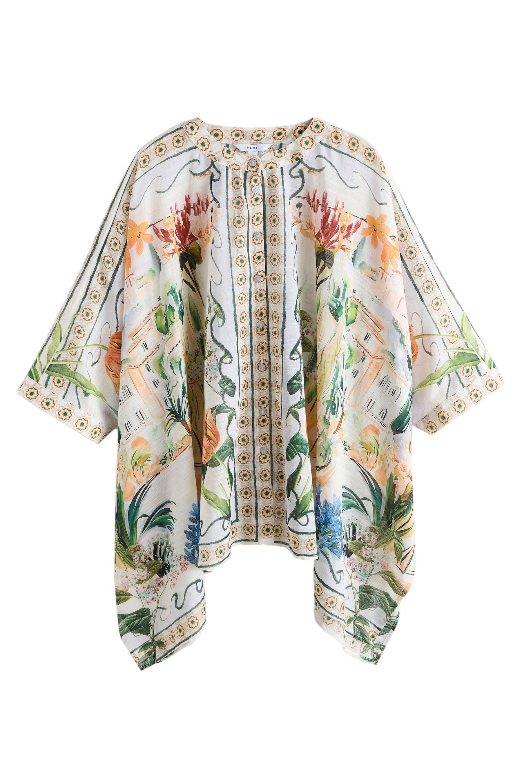 Next Kaftan Kaftanhemd-Cover-up mit Print (1-tlg)