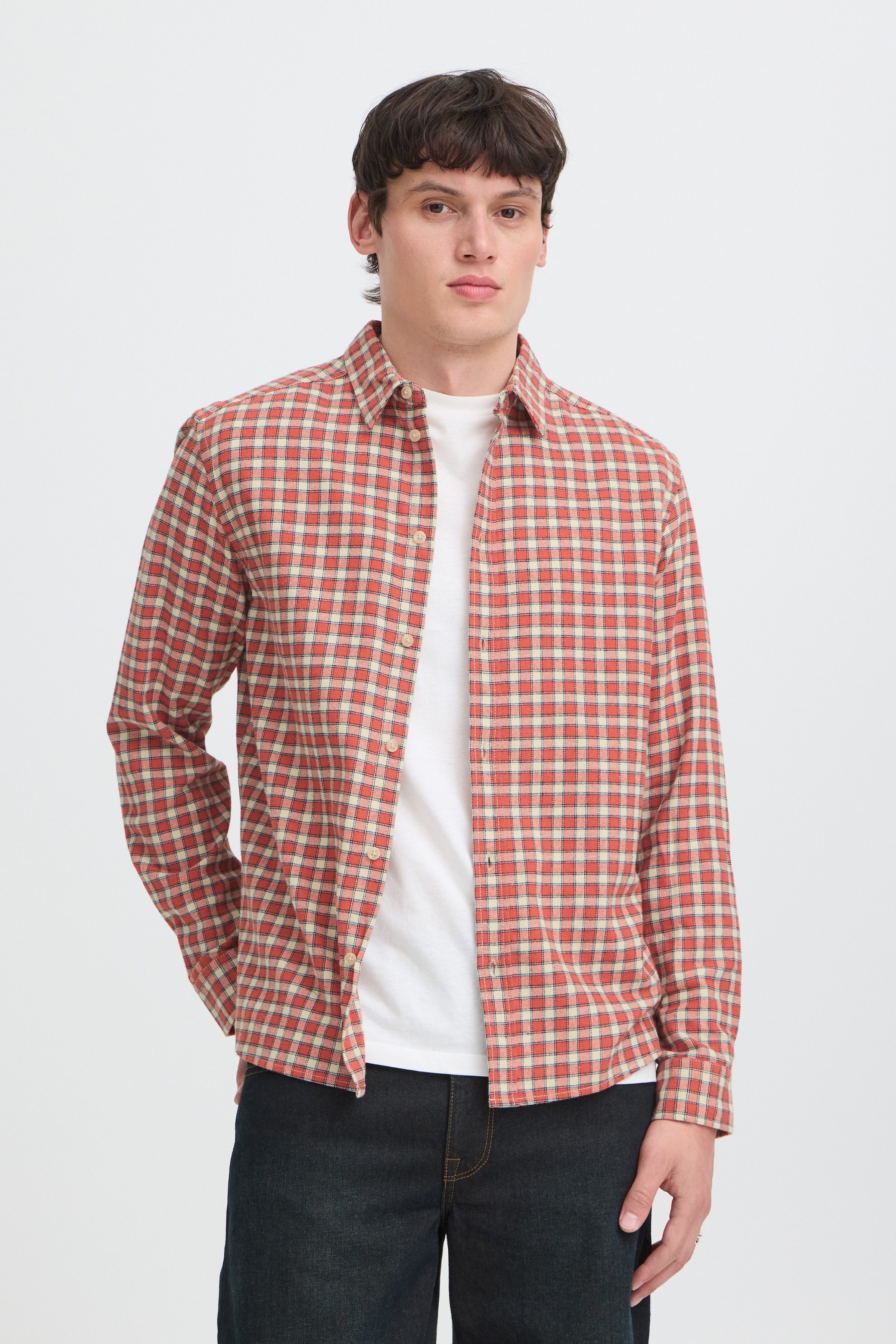 Blend Langarmhemd BHCALLI SHIRT Baumwolle, regular fit