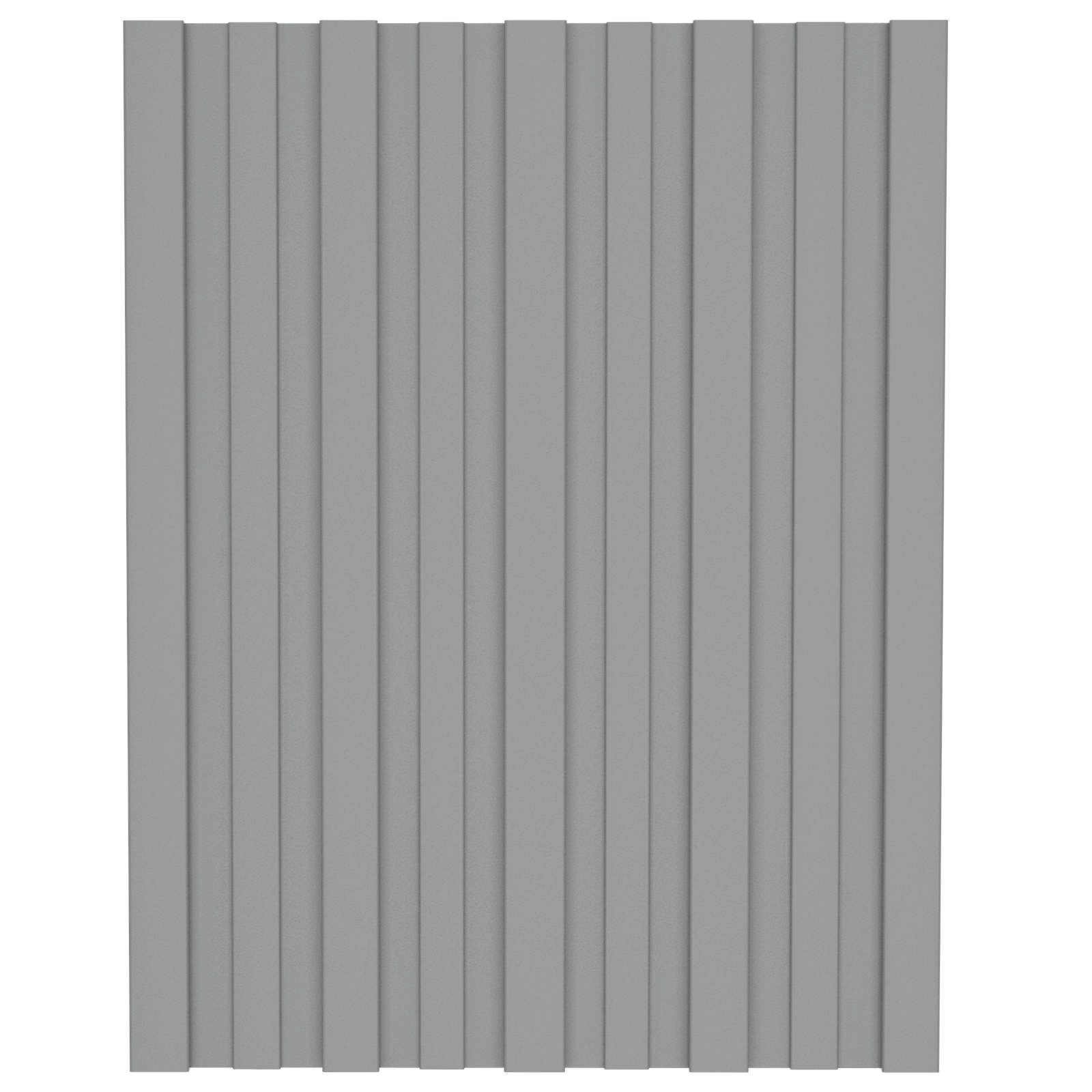 vidaXL Terrassendach Dachpaneel 12 Stk. Grau 60 x 45 cm Verzinkter Stahl, (12-St)