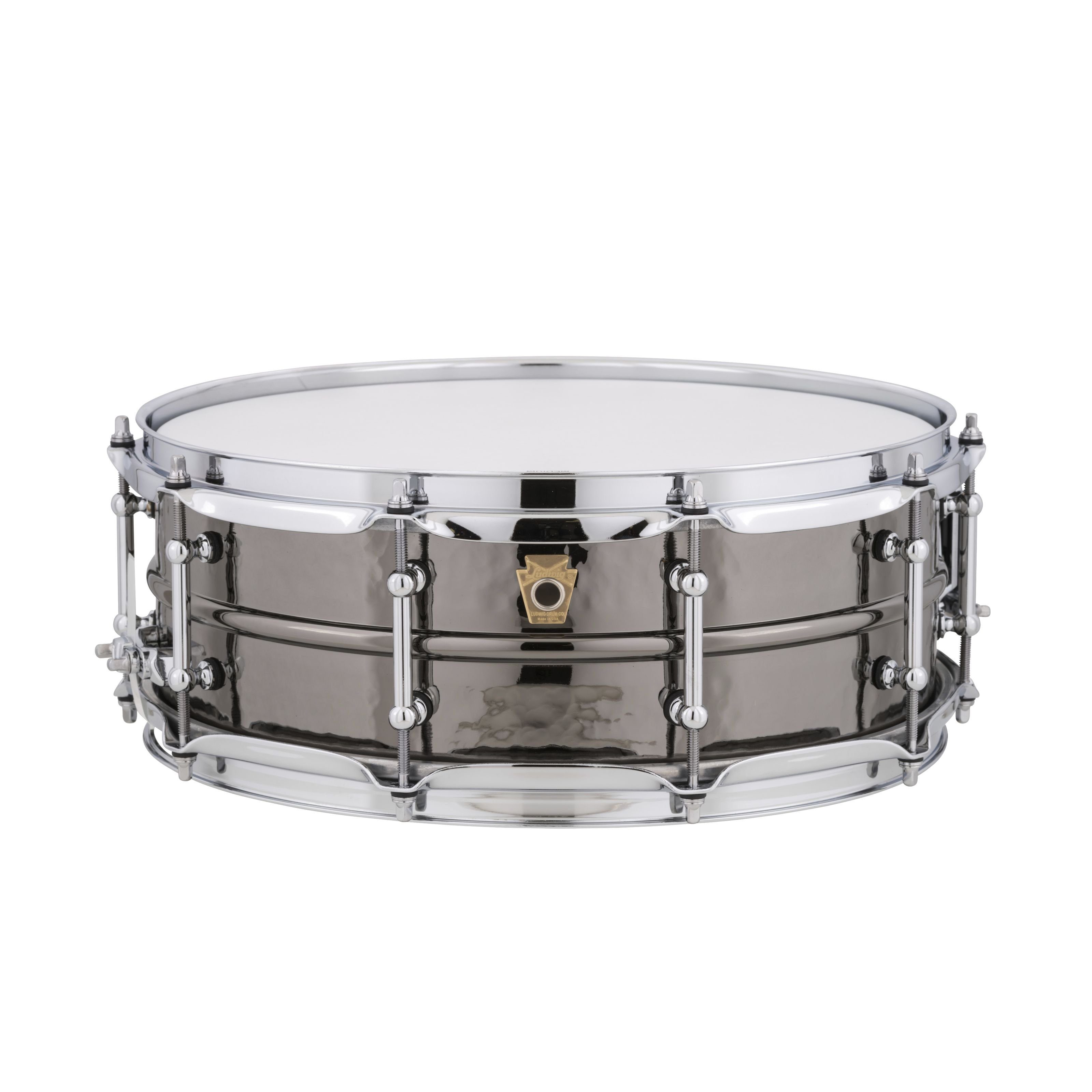 Ludwig Snare Drum, Schlagzeuge, Snare Drums, Black Beauty Snare LB416KT, 14"x5", Hammered, Tube Lugs - Snare Drum
