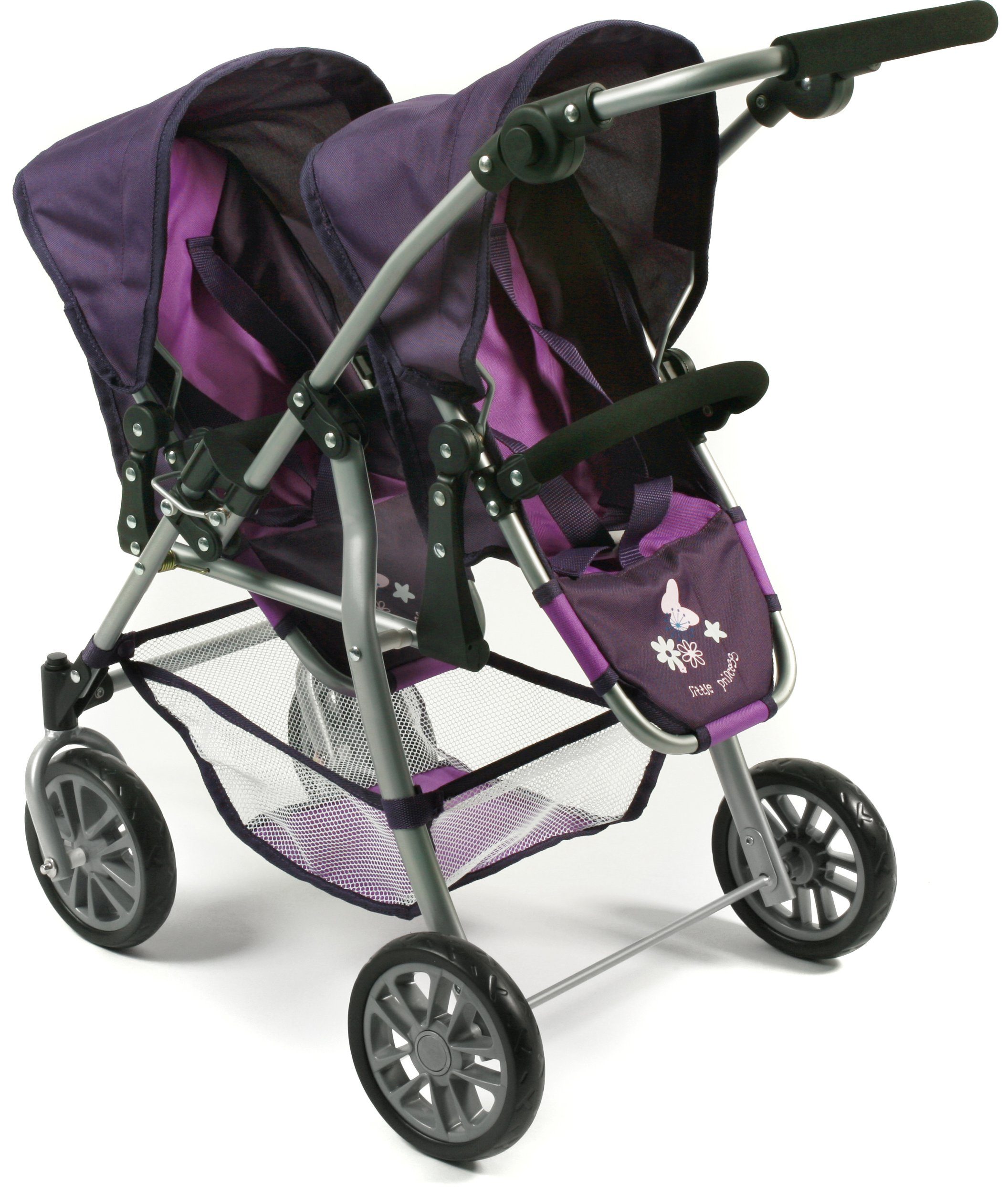 CHIC2000 Puppen-Zwillingsbuggy Twinny, Pflaume, mit schwenkbaren Vorderräde günstig online kaufen
