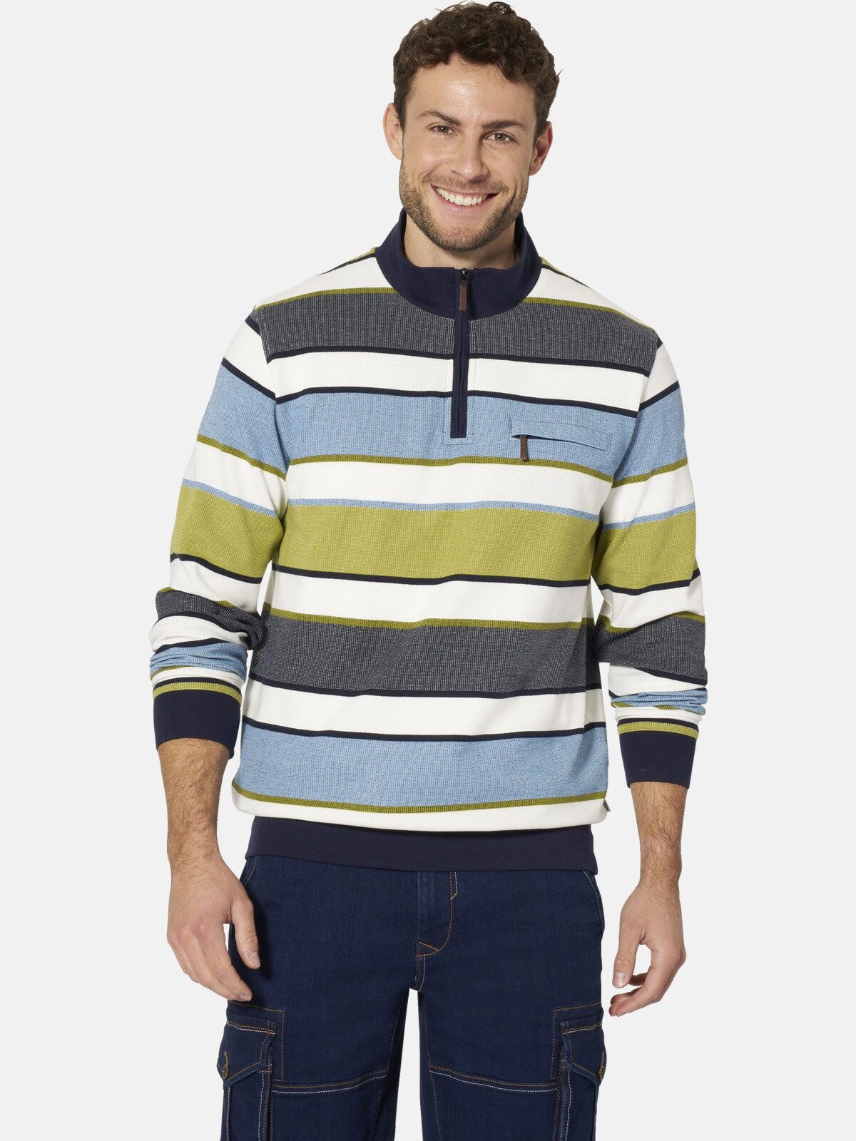 Babista Sweatshirt MELRIN mit mordernen Umlegekragen