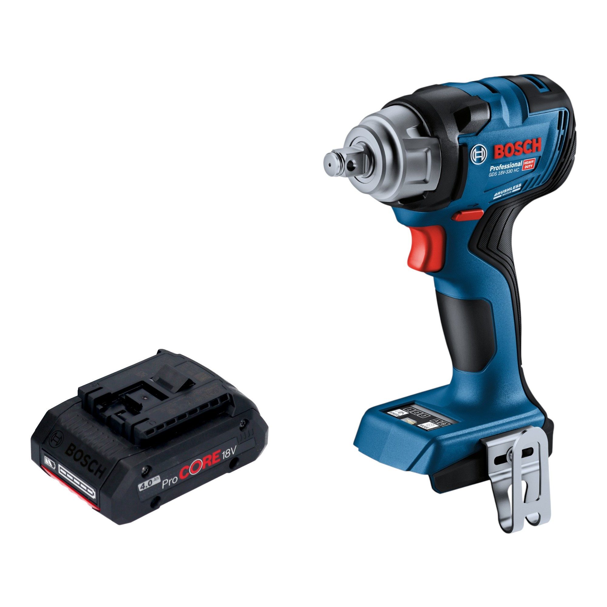Bosch Professional Akku-Schlagschrauber GDS 18V-330 HC Professional 18V + 1x ProCORE Akku 4,0Ah - ohne Lader
