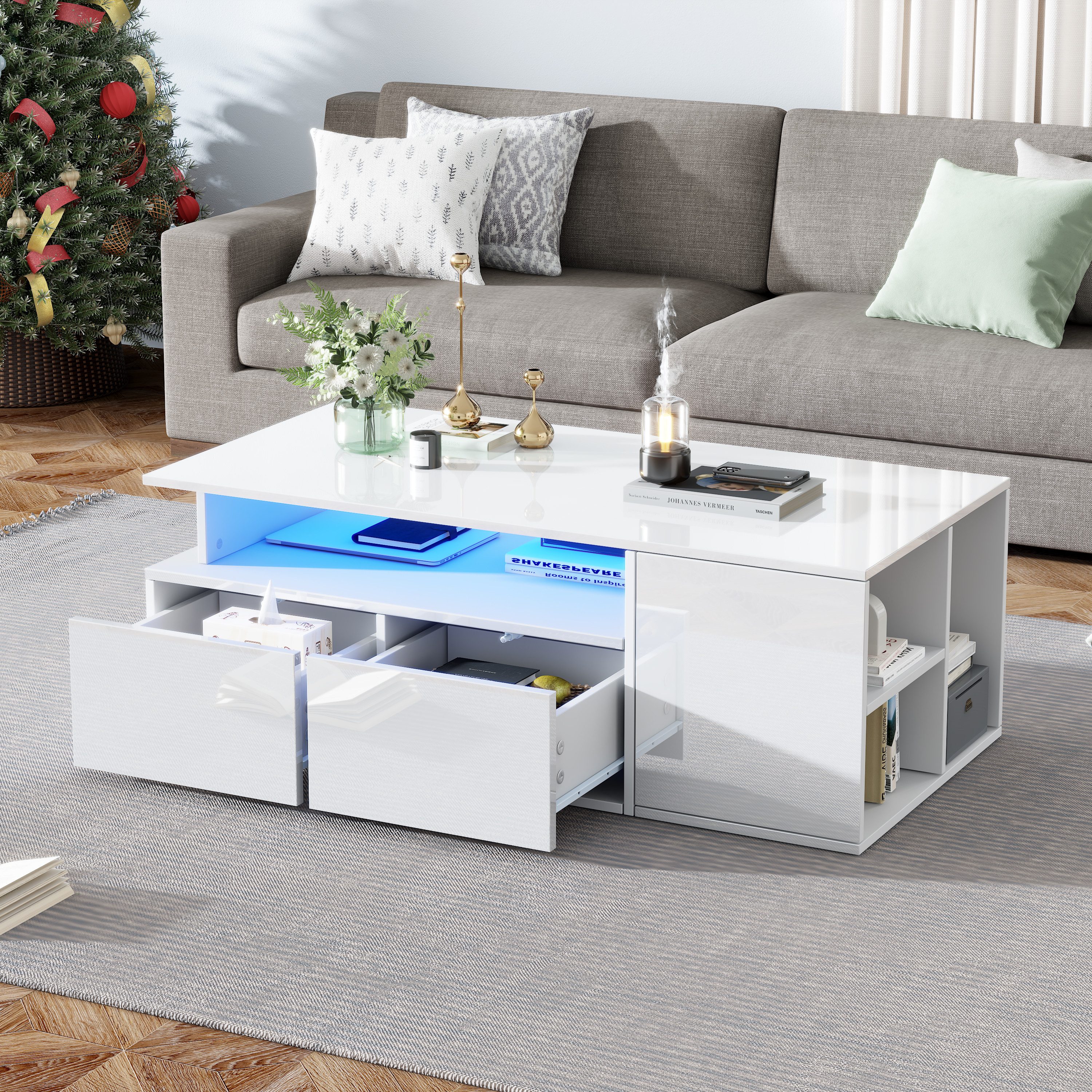 OKWISH Couchtisch mit viel Stauraum (Satztisch, günstig online kaufen