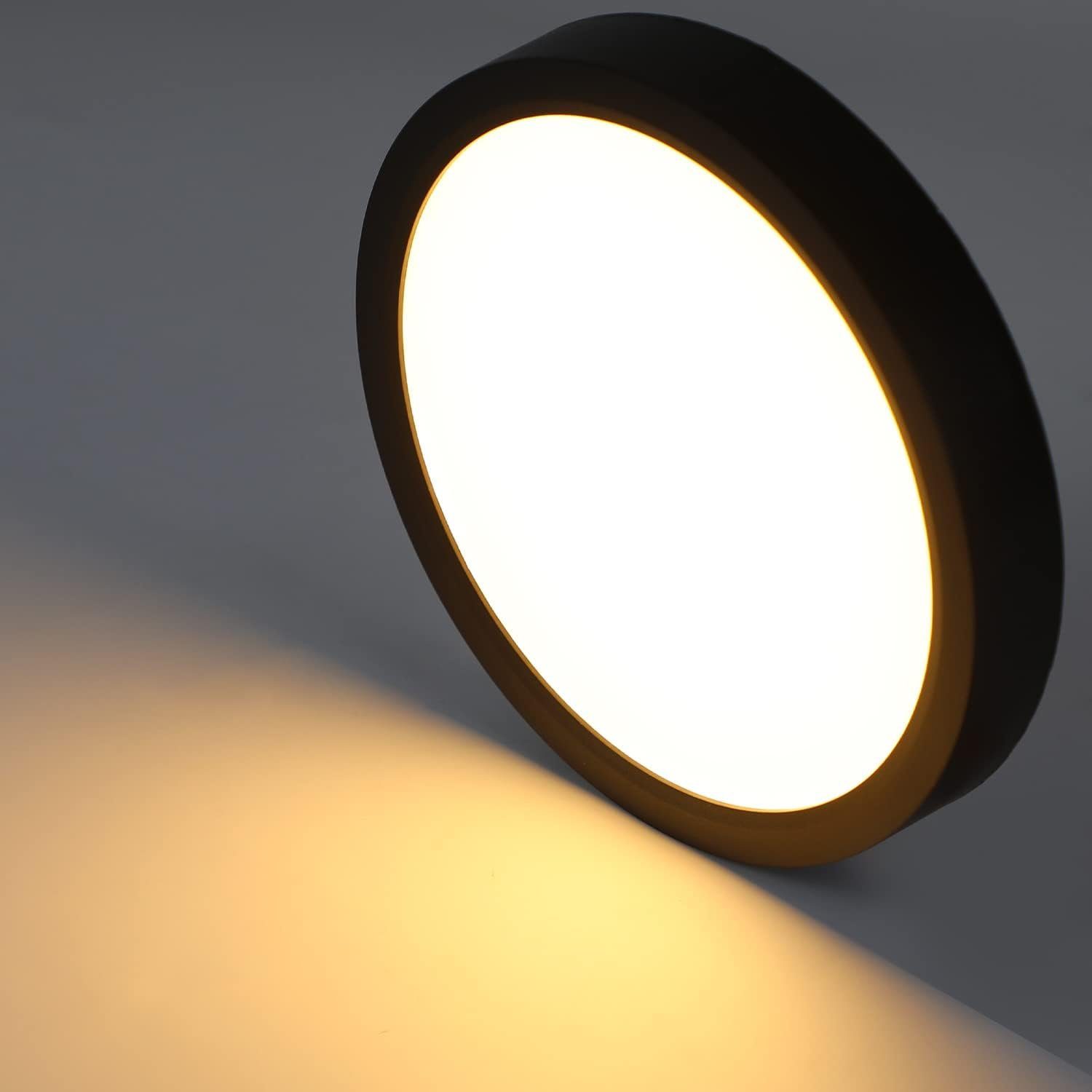 Nettlife LED Panel LED Deckenleuchte Warmweiß Ø22cm, LED fest integriert, Warmweiß, für Küche Flur Schlafzimmer