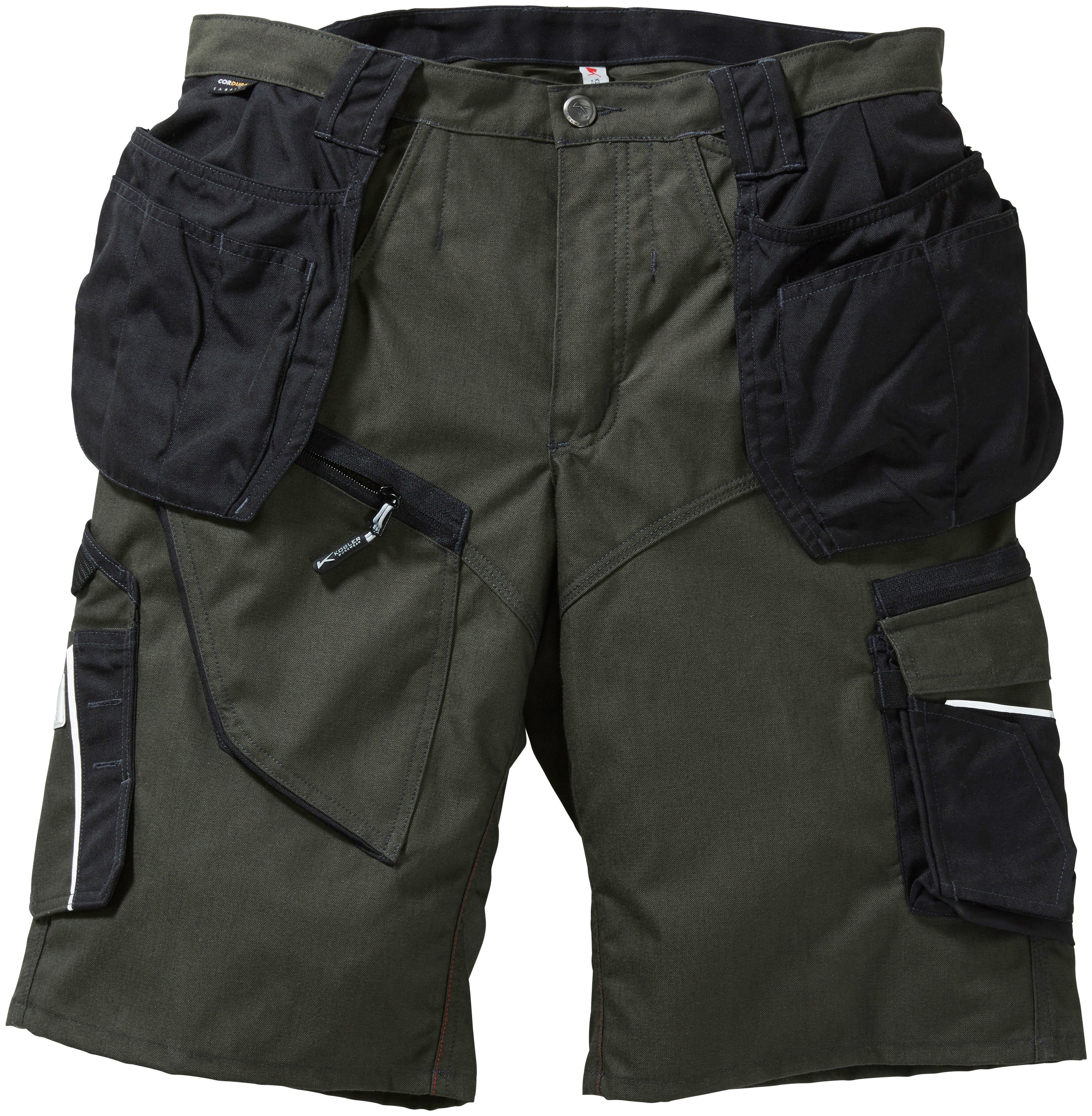 Arbeitsshorts mit olivgrün-schwarz Kübler CORDURA®-Verstärkungen PRACTIQ