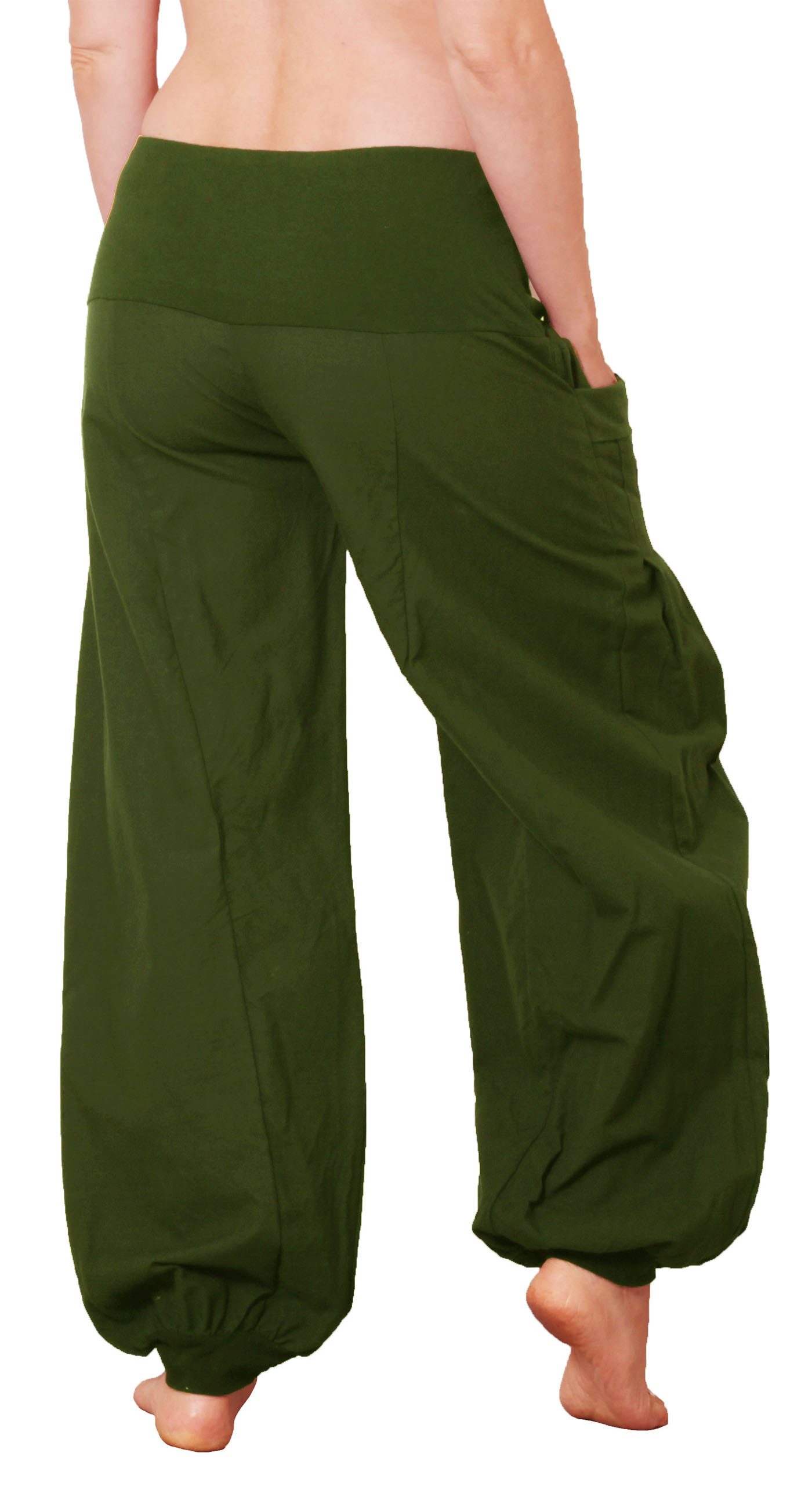 Leucht-Welten Pumphose Pocket-Pumphose mit Taschen, Unisex, Modell Nr. P31 Grün Baumwolle