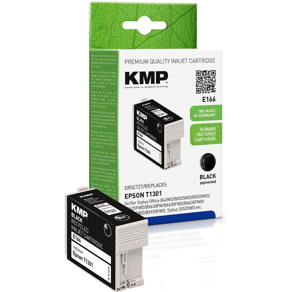 Epson 1 E166 KMP (1 Tinte black T1301 1-tlg) Farbe, - Tintenpatrone ERSETZT
