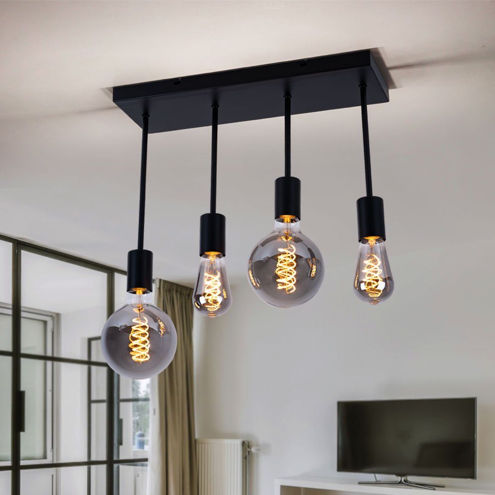 Lampe Wohn VINTAGE Leuchtmittel Hänge Beleuchtung Retro Pendelleuchte, Decken inklusive, Zimmer Design nicht Globo Ess