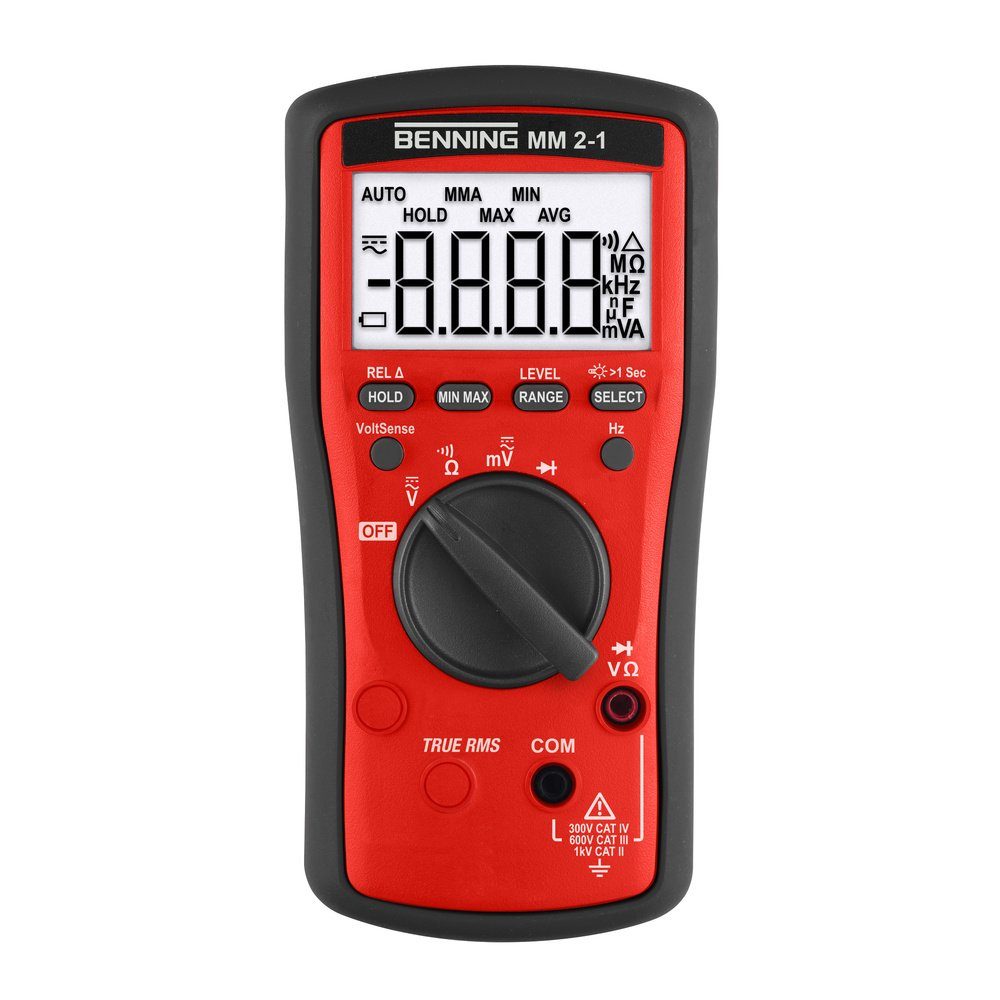 Spannungsprüfer Benning MM 2-1 Hand-Multimeter digital CAT III 600 V, CAT IV 300 V A
