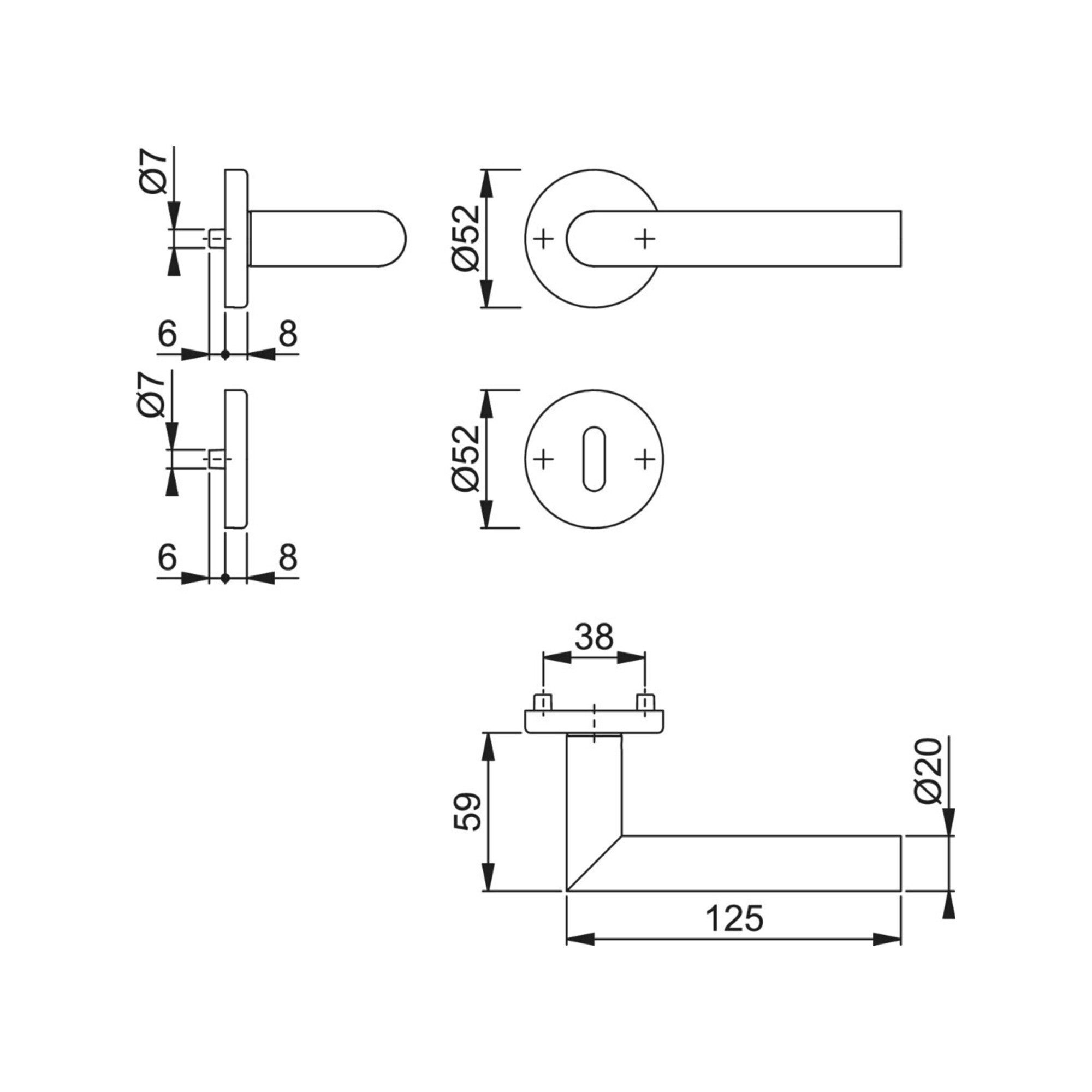HOPPE Zubehör-Set HOPPE E1400Z/42KV/42KVS OB
