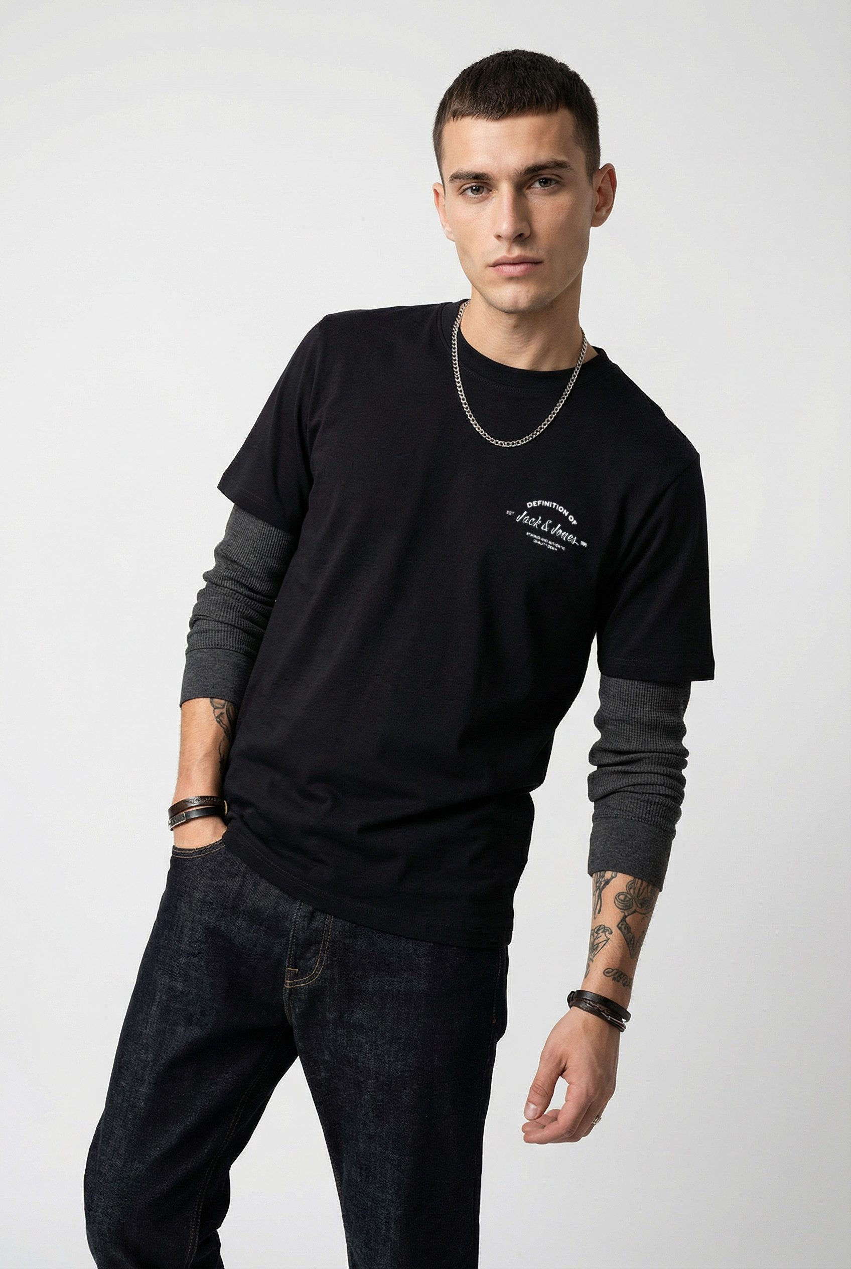 Jack & Jones PlusSize T-Shirt JJBRANDON TEE SS CREW NECK 3PK MP PLS (Packun günstig online kaufen